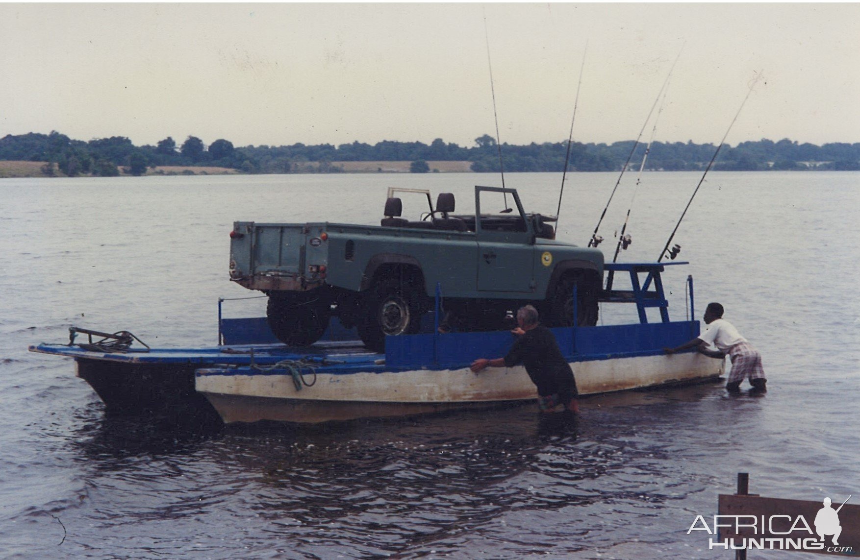 Land Rover 109 Crossing Lagoon