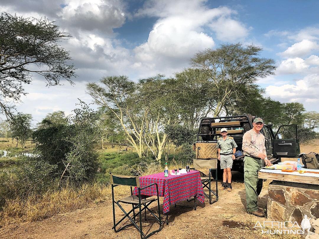 Lunch in the bush after tracking Buffalo all morning