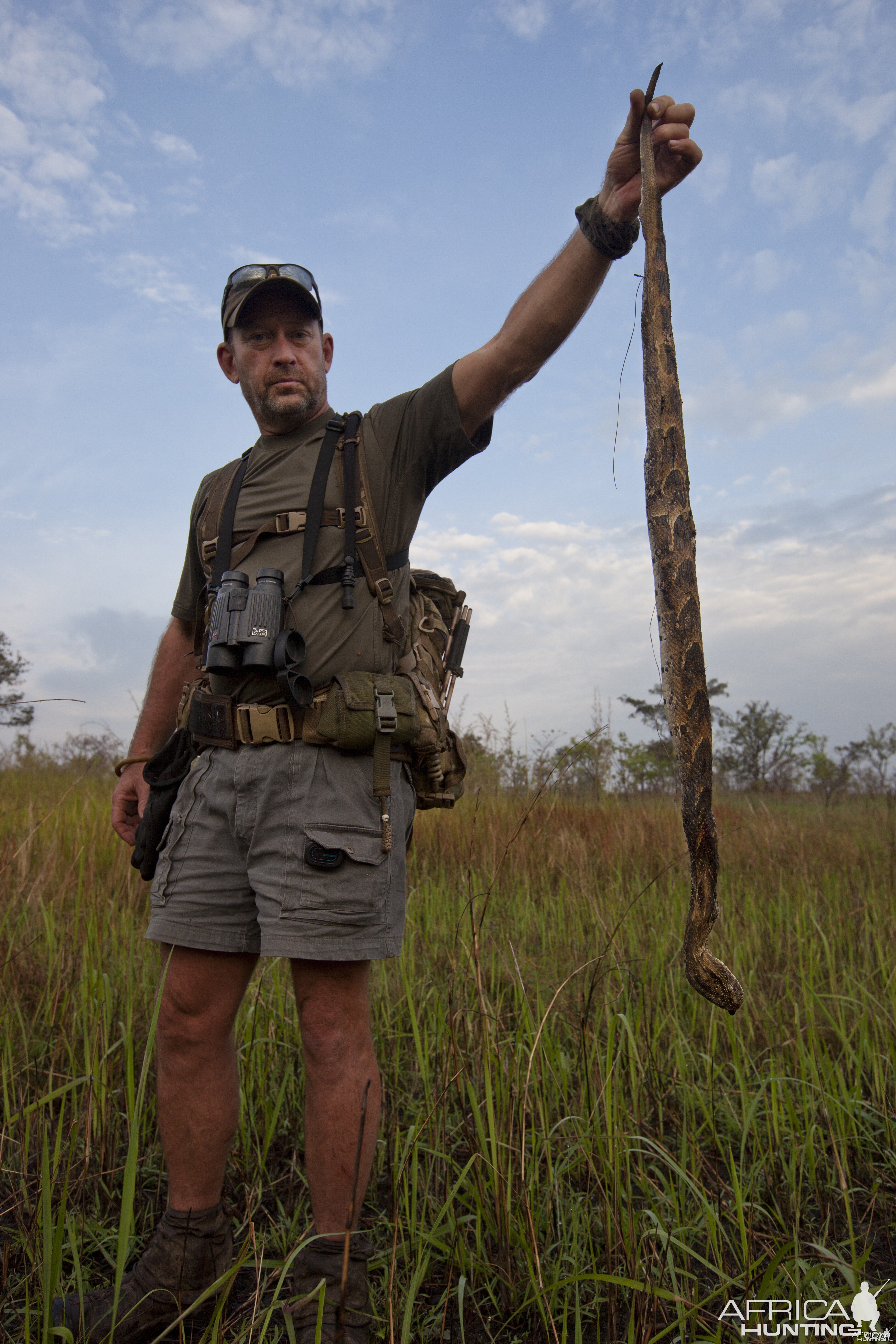 Me with Puff Adder in Uganda