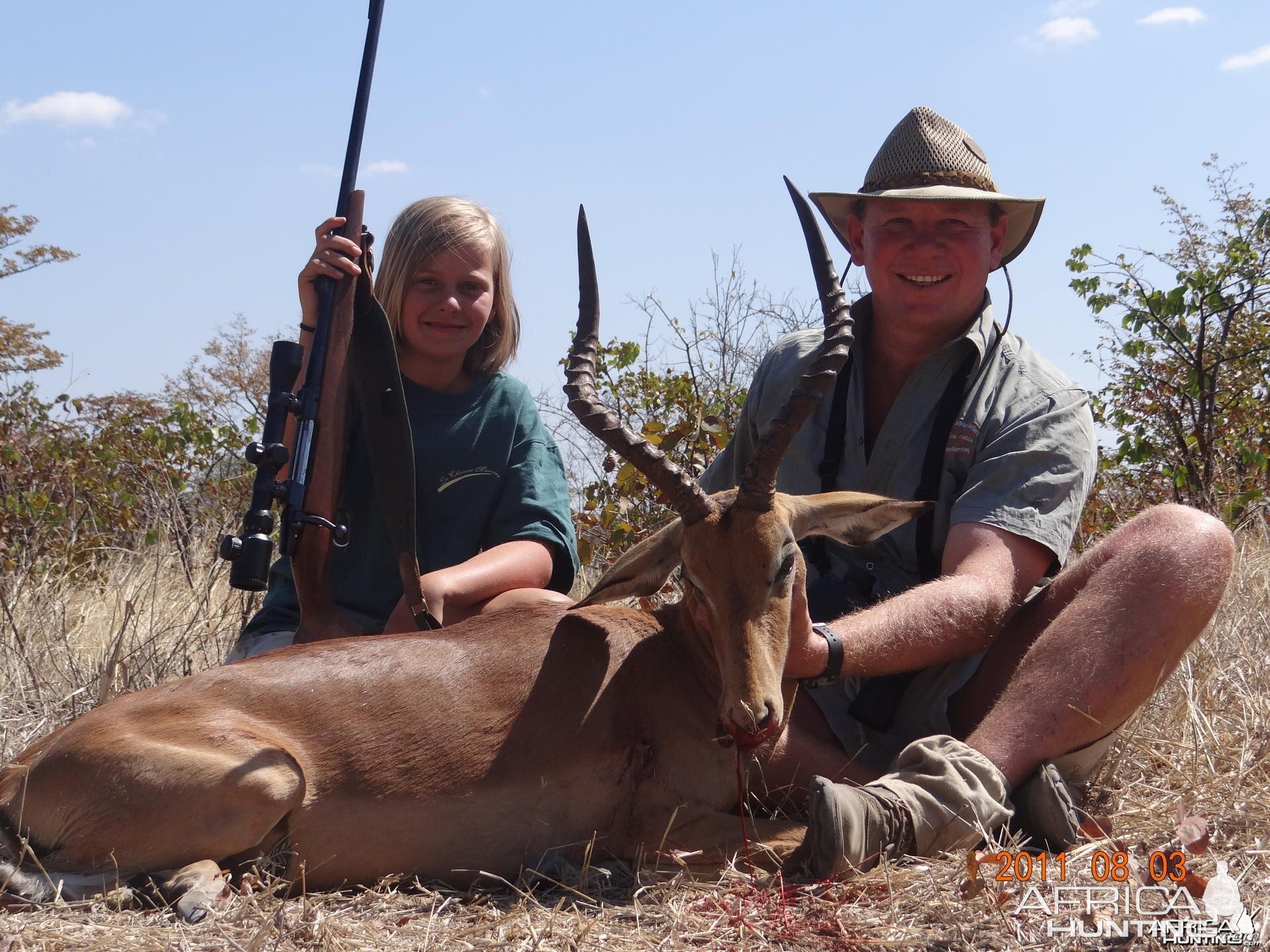 My daughter one nice Impala hunted in Zimbabwe