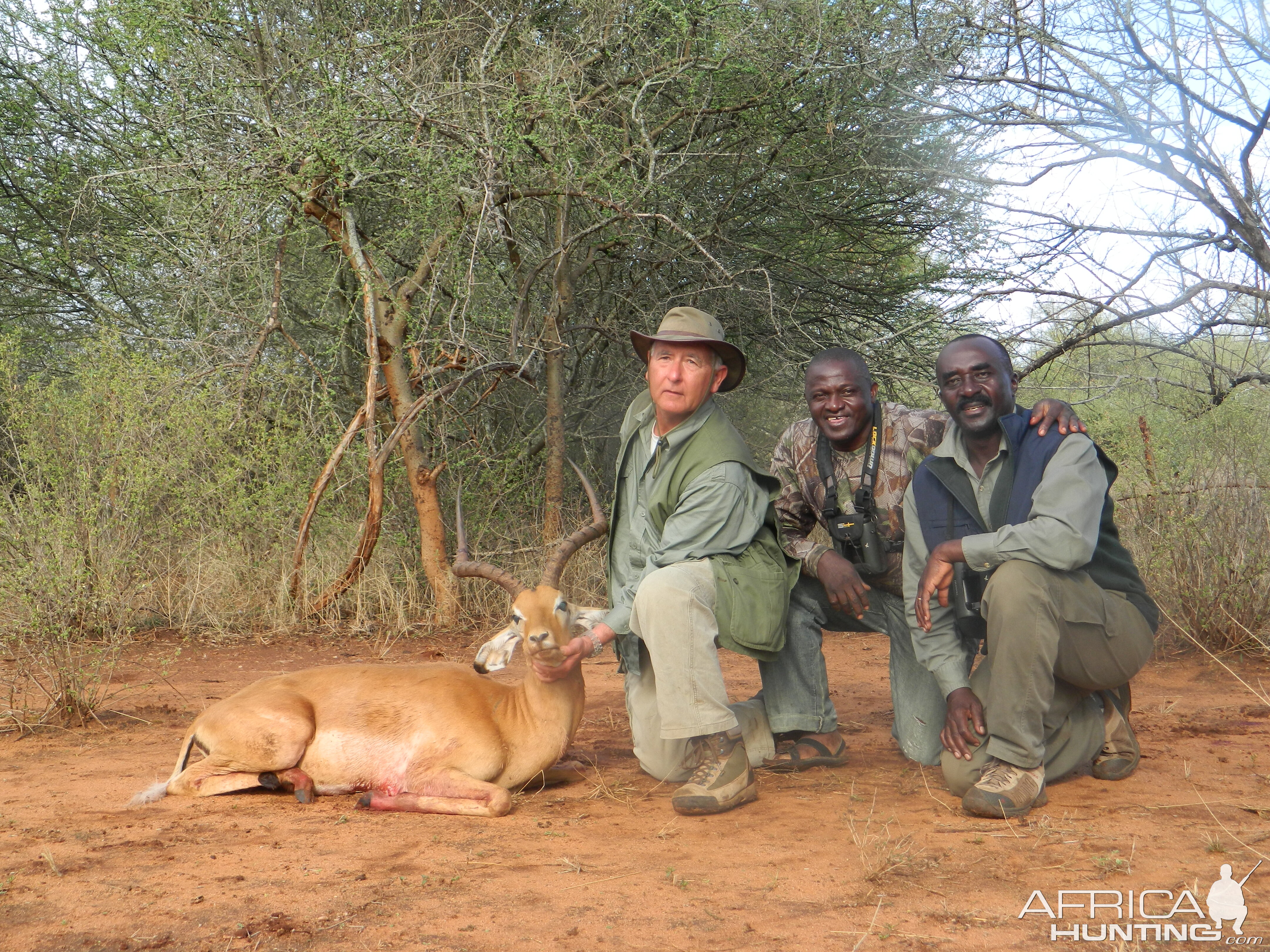 My father, Professional Hunters and East African Impala from Masailand