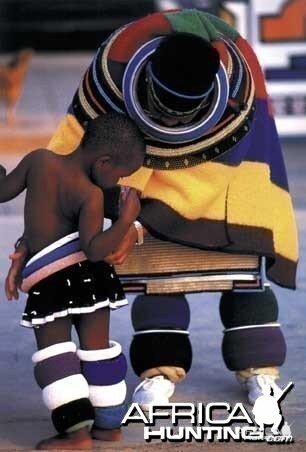 Ndebele Woman and Kid