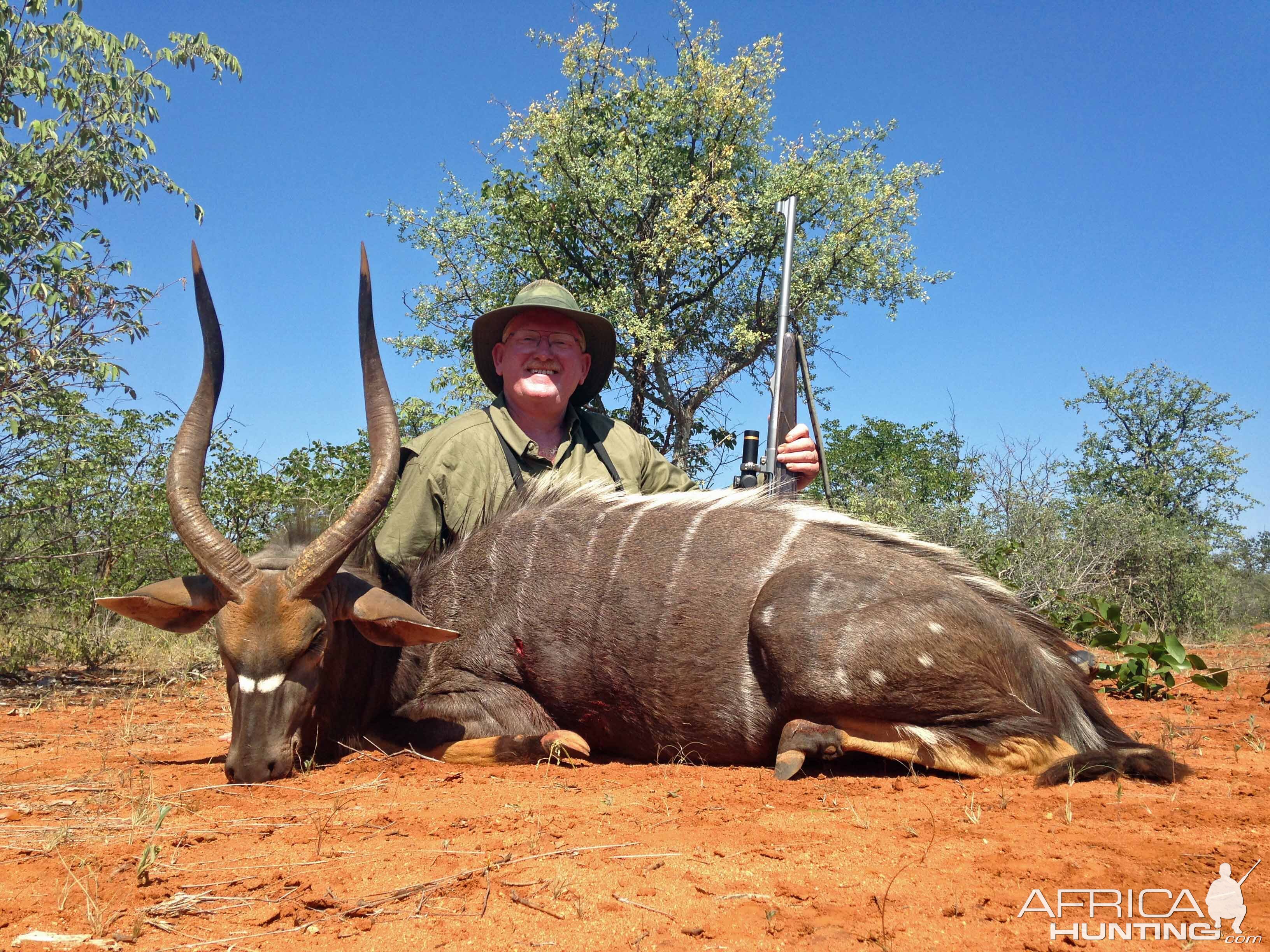 Nyala, while hunting with Bertus Garhardt  at Dumukwa Safaris in April 2016.