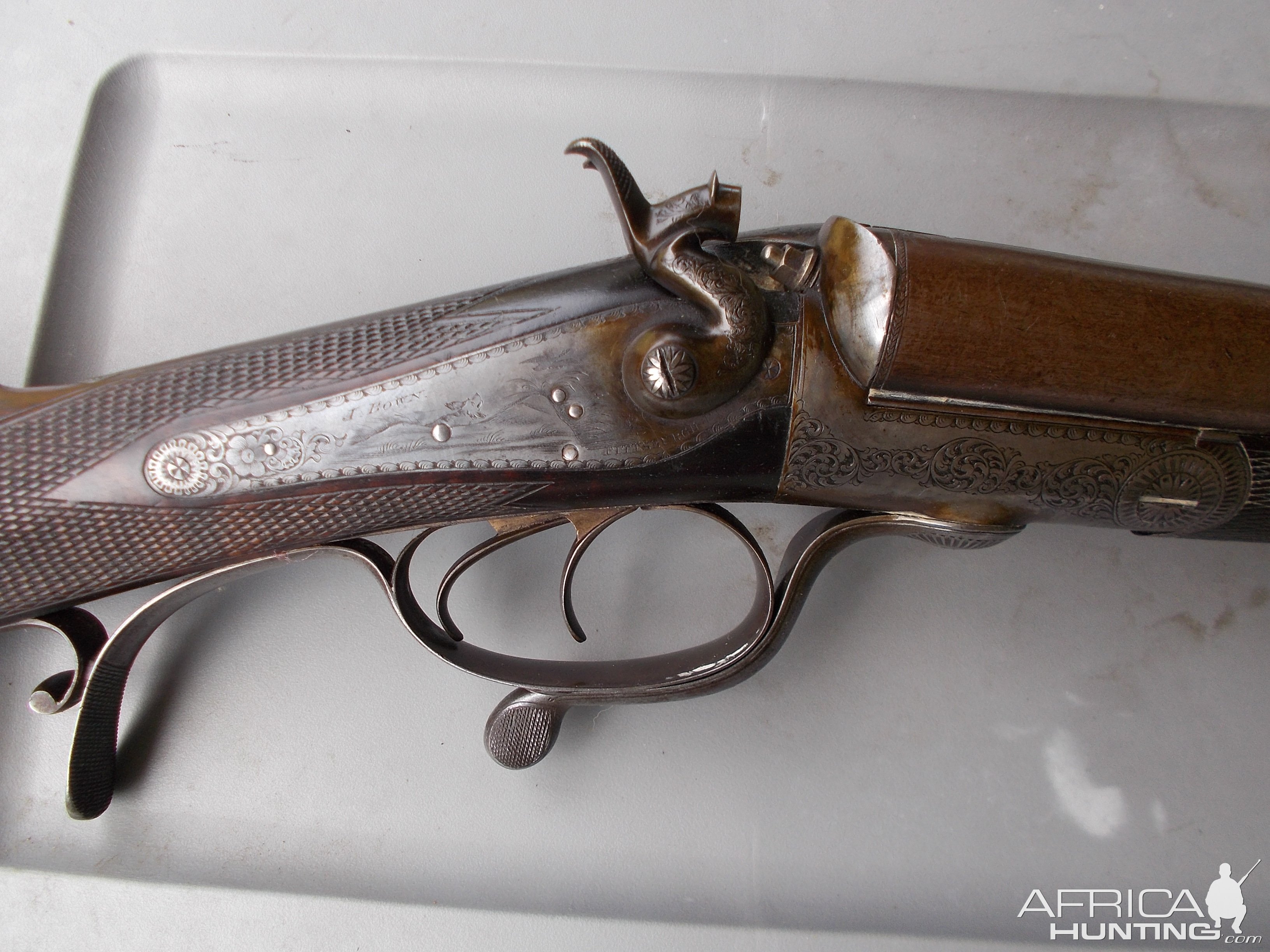 Old double barrel shotgun