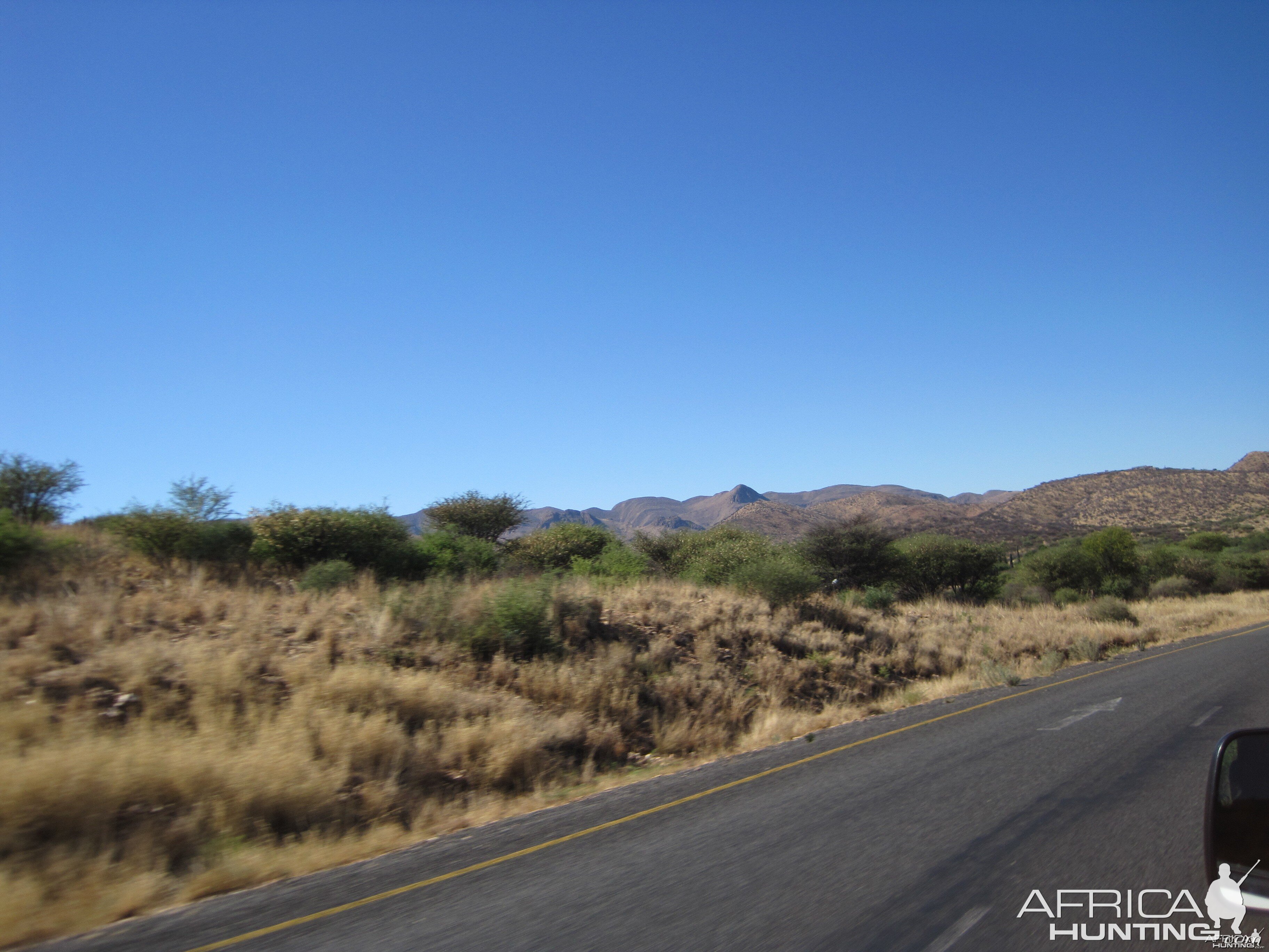 On the road to Windhoek from International Airport in Windhoek, Namibia