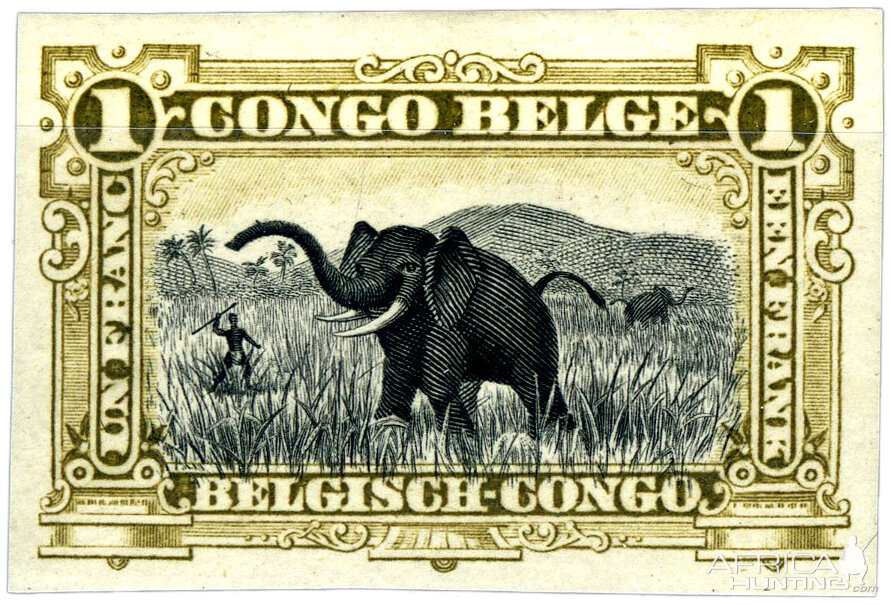 One Franc Congo Belge Bill from 1910