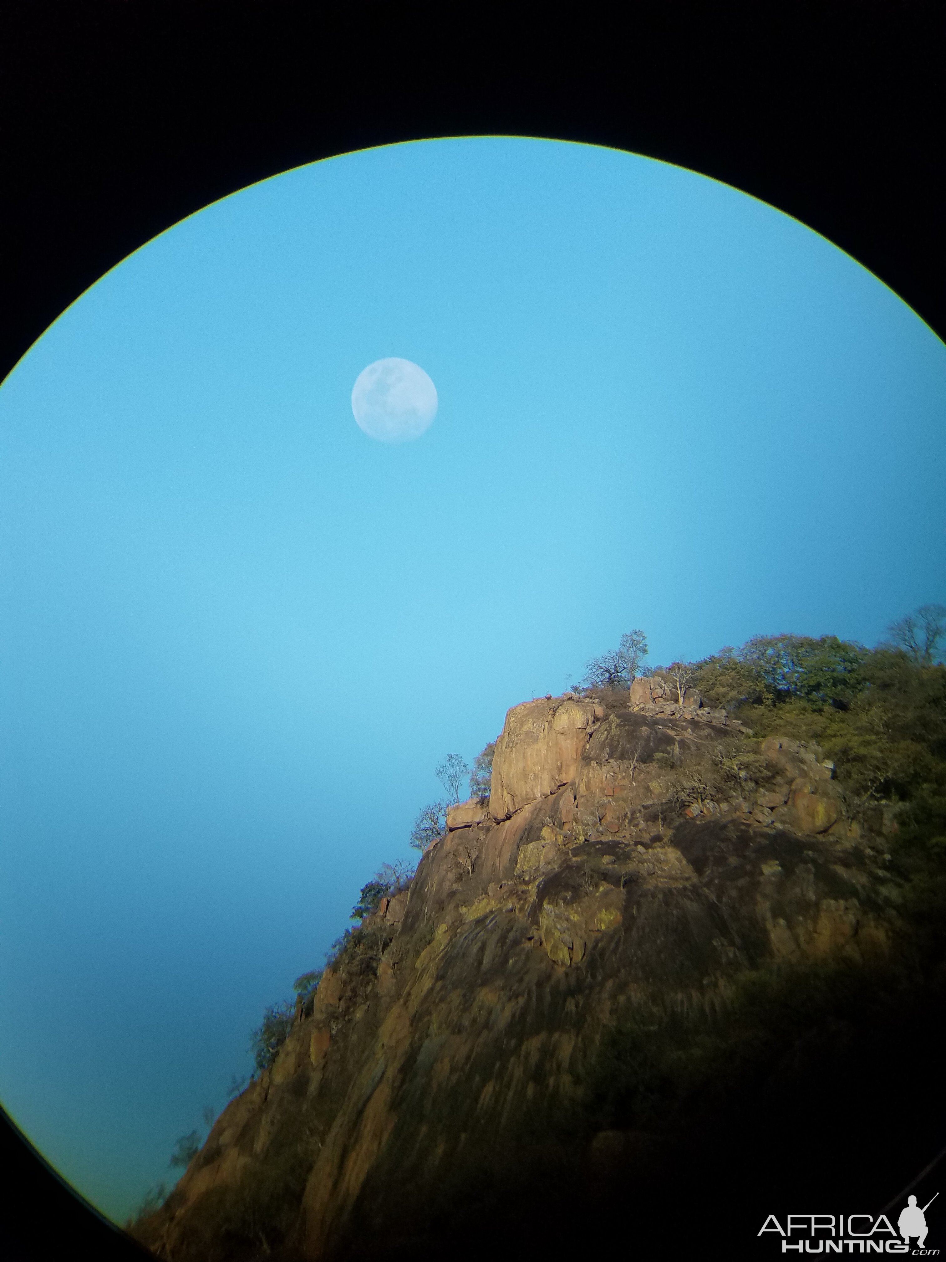 Photo captured through the binoculars