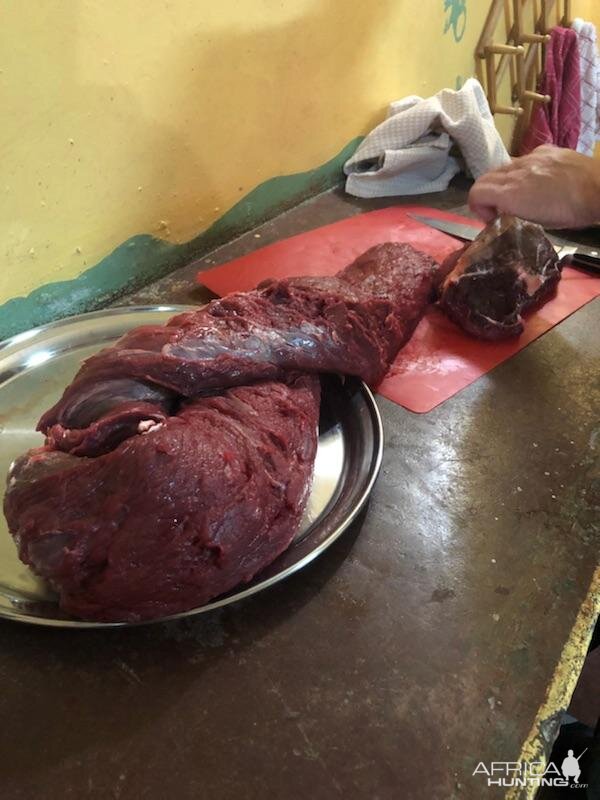 Preparing Lichtenstein Hartebeest Back strap steaks