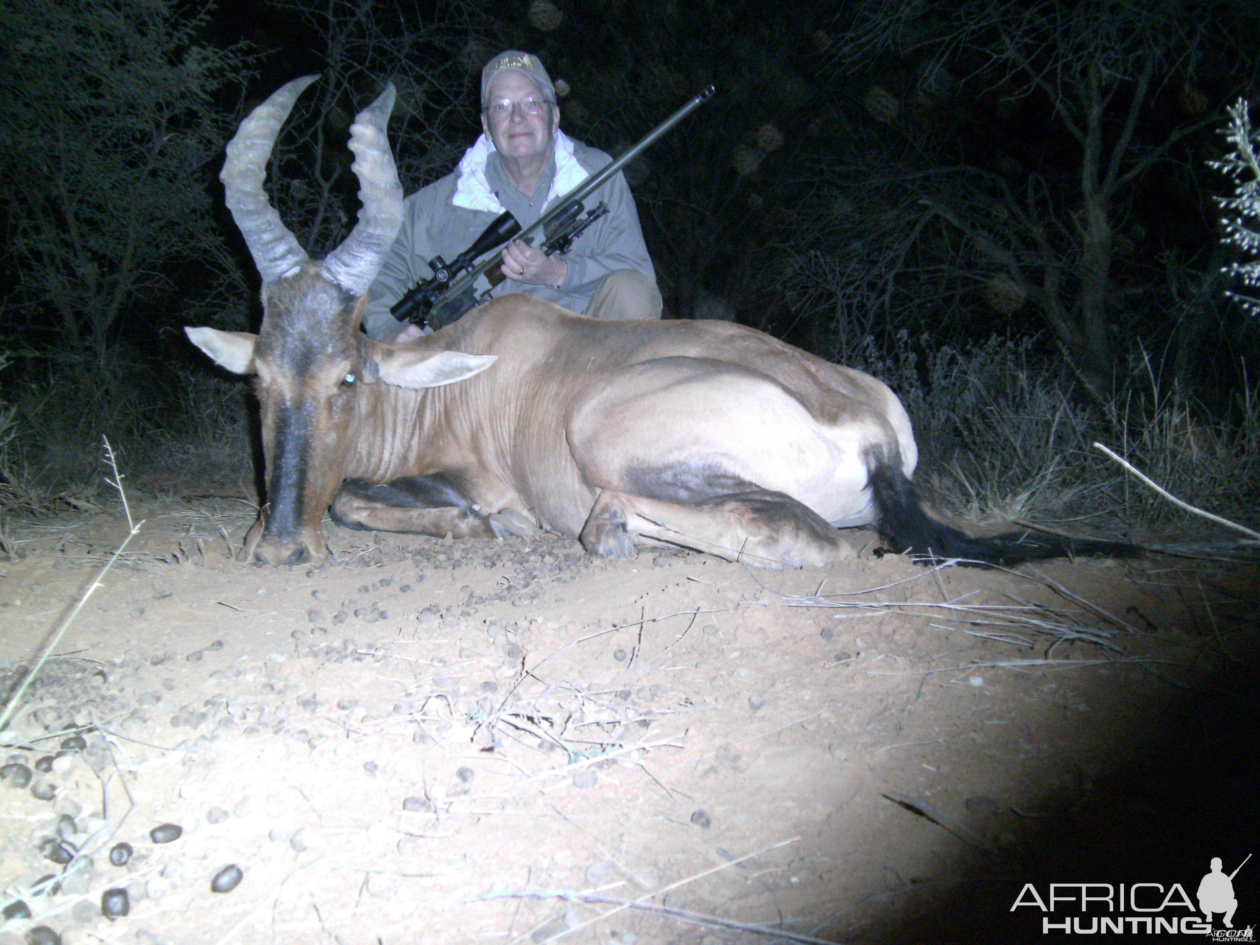 Red Hartebeest hunted with Ozondjahe Hunting Safaris in Namibia