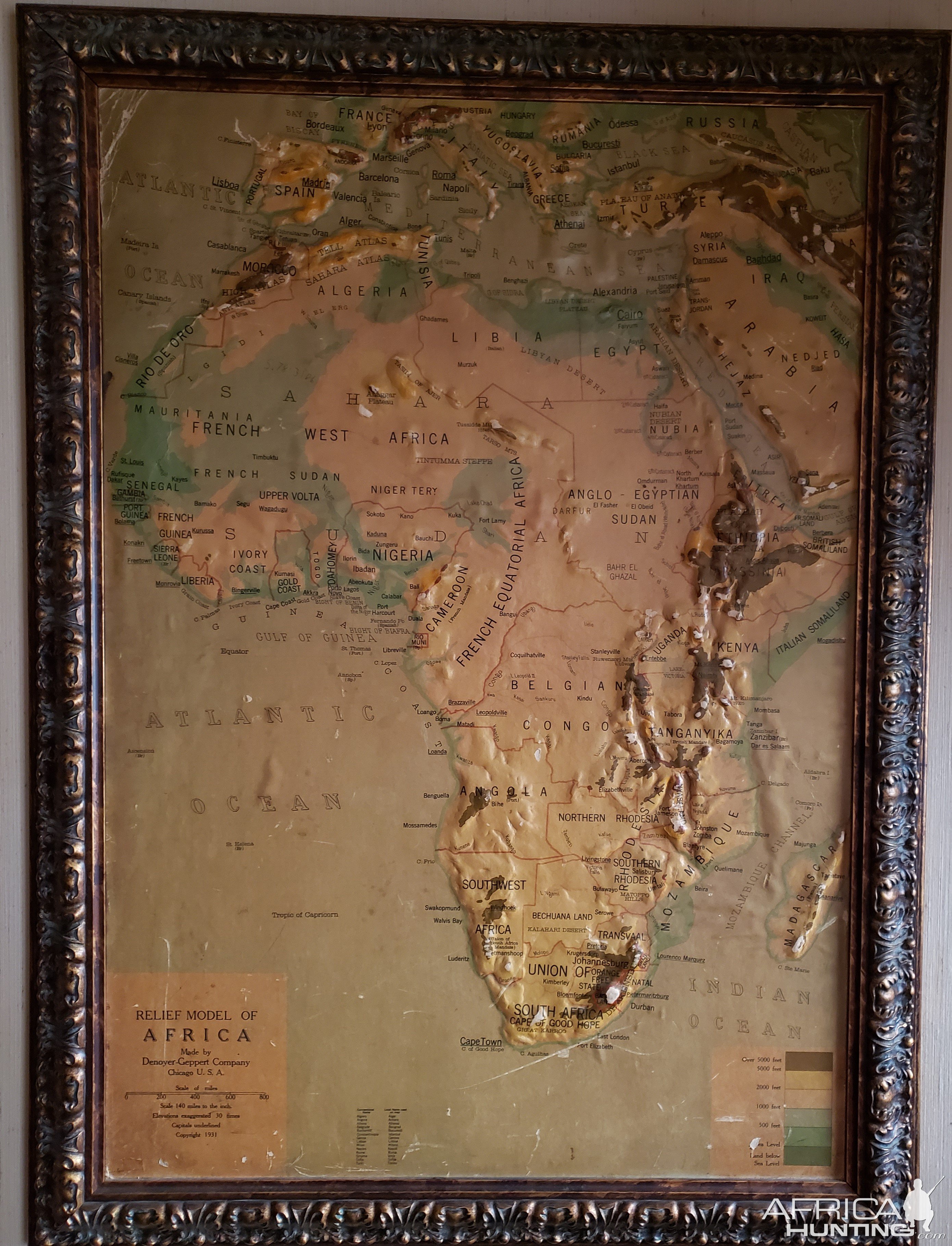 Relief Map Of Africa