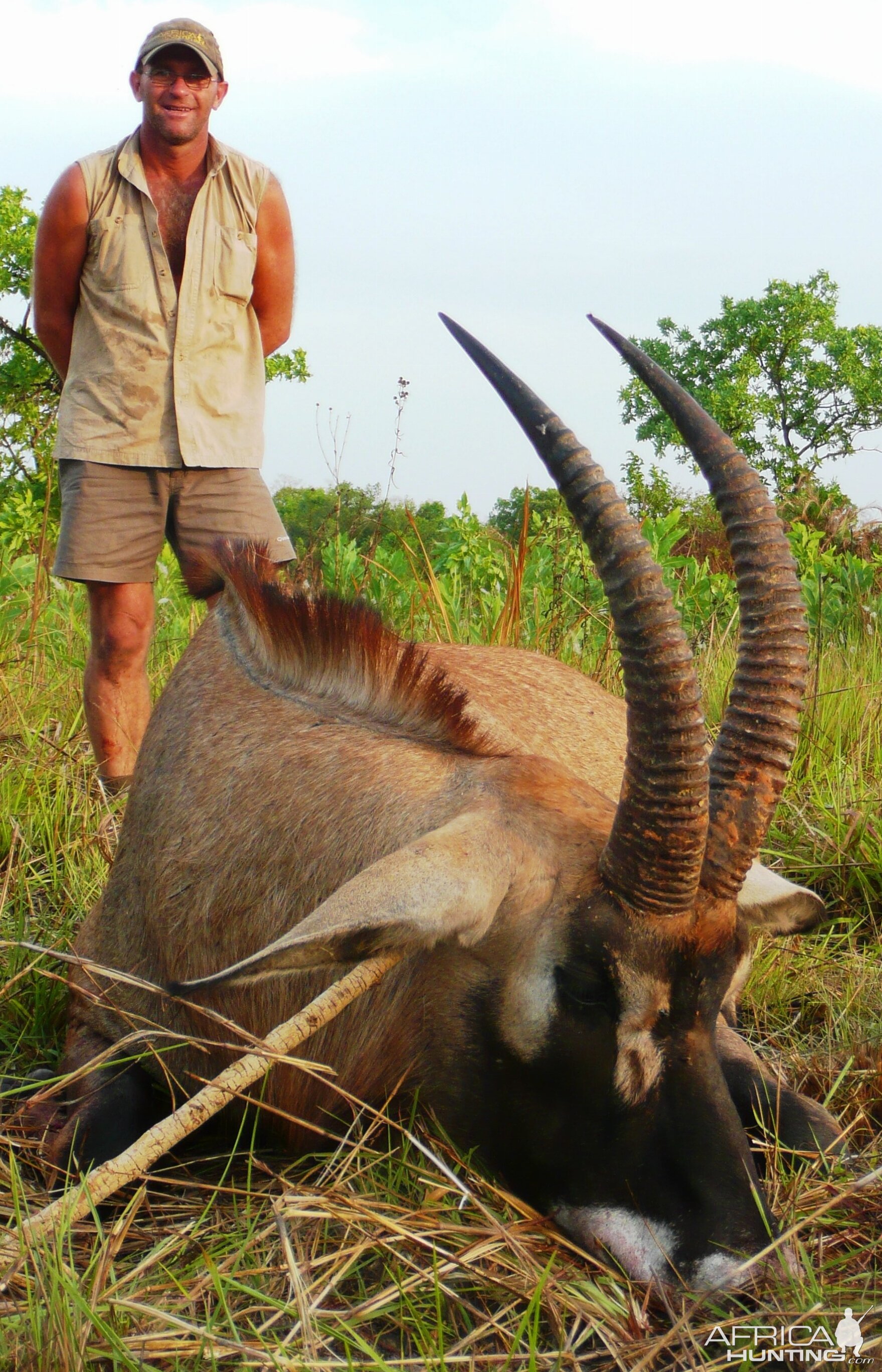 Roan bull 26' inches hunted in Central African Republic