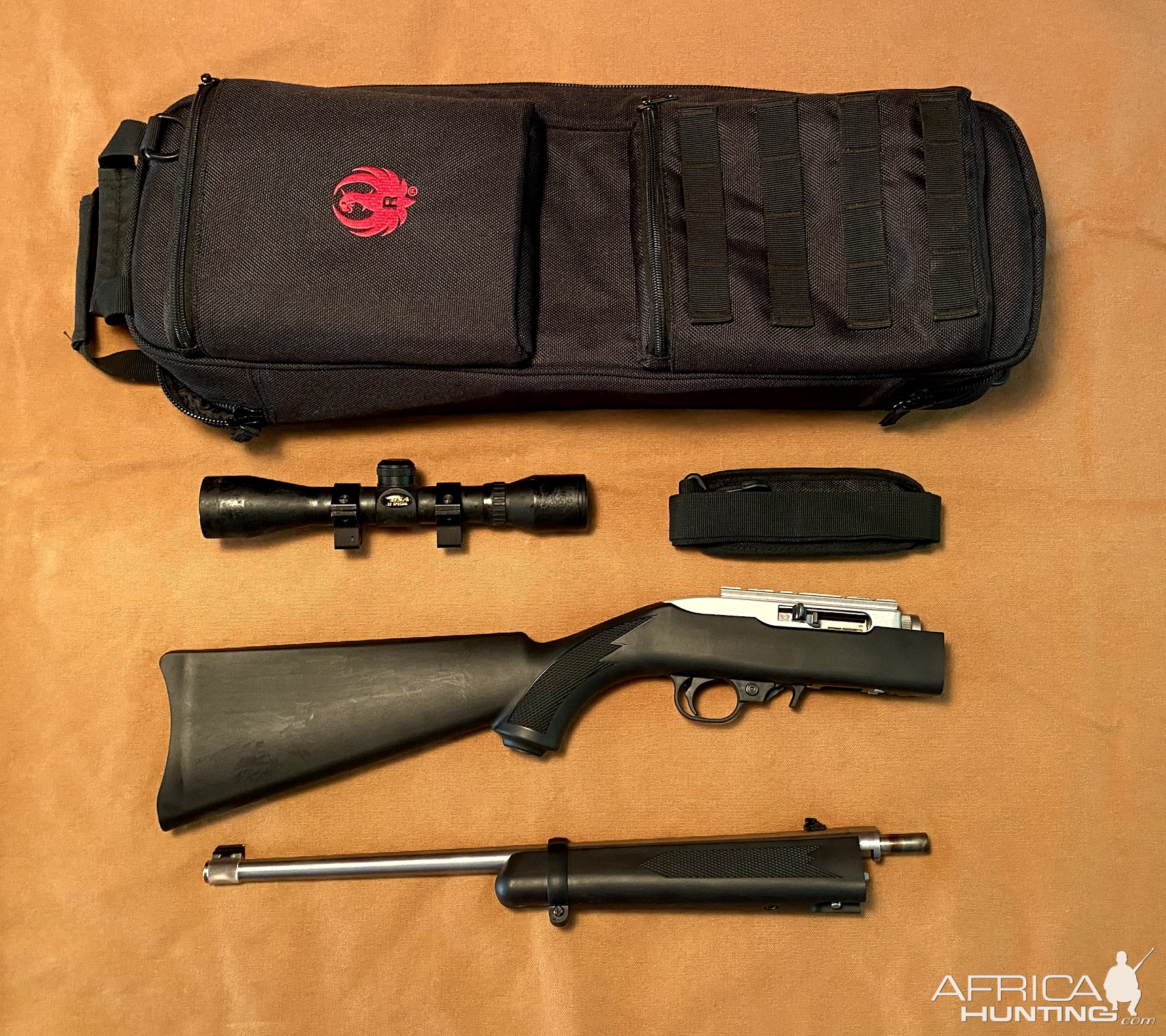 Ruger 10/22 Takedown 22lr Stainless/Synthetic Rifle & Scope