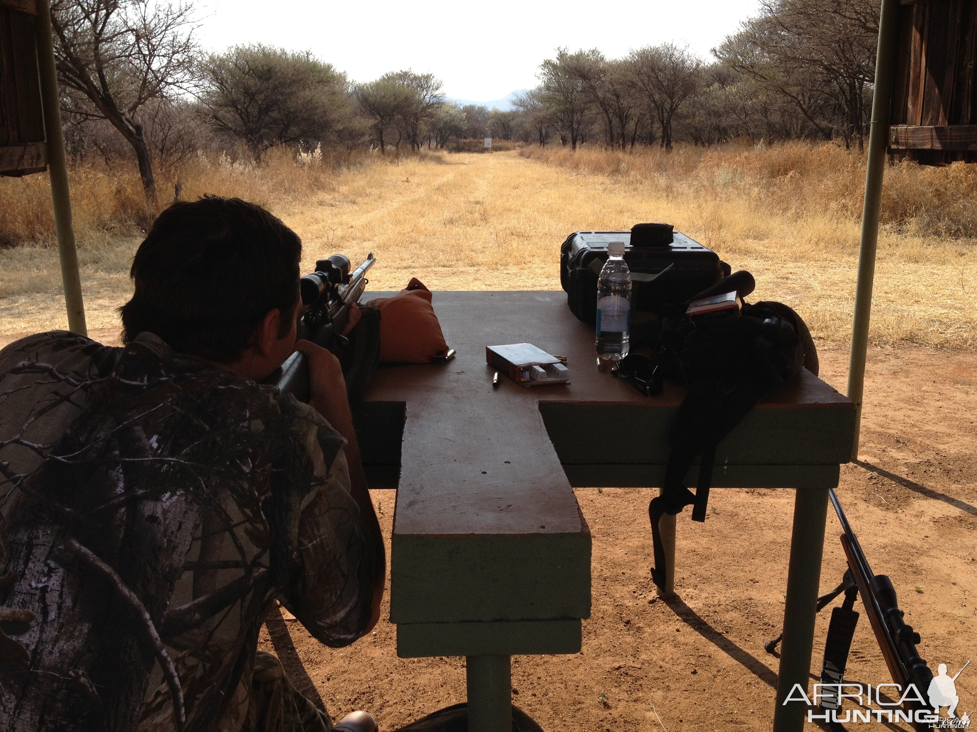 Shooting range at Ozondjahe Hunting Safaris in Namibia