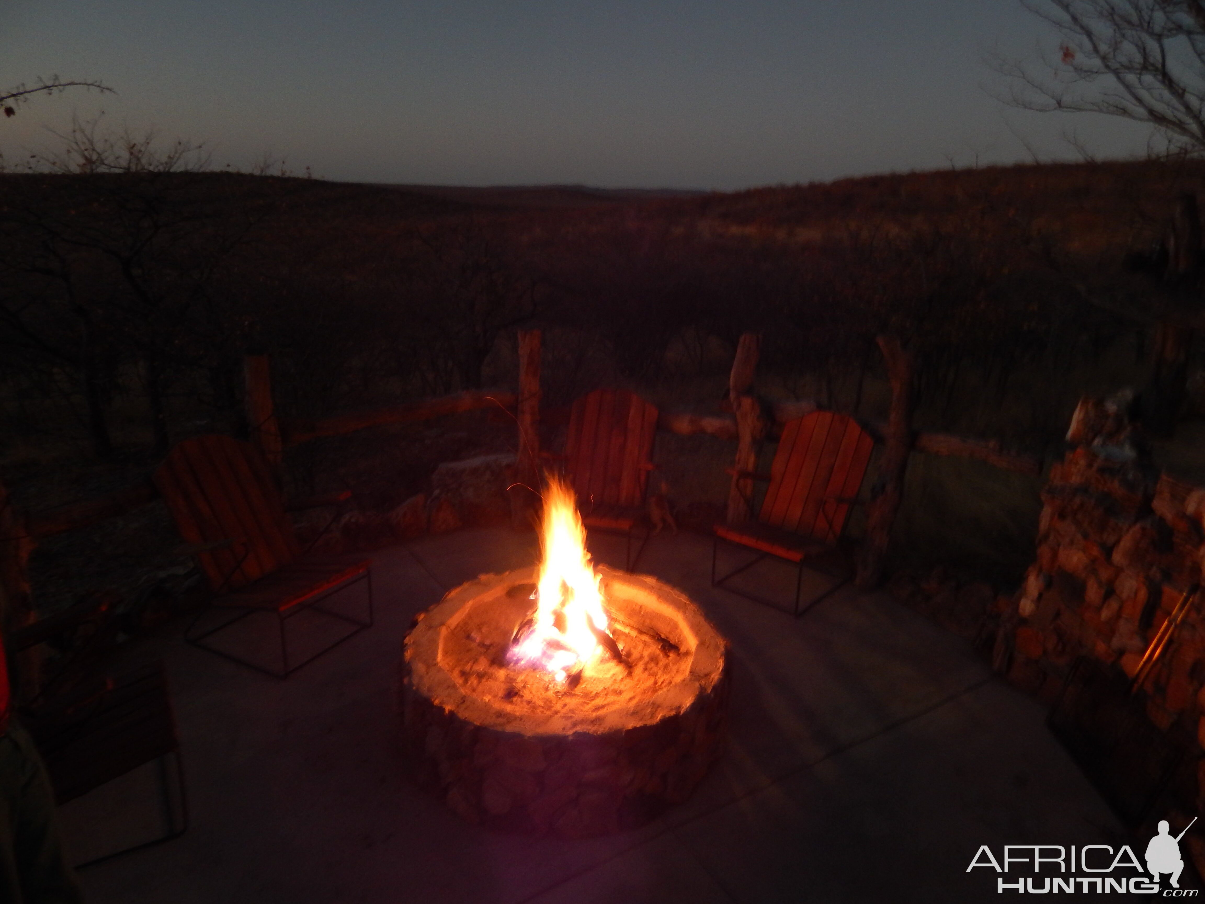 Sitting by the fire