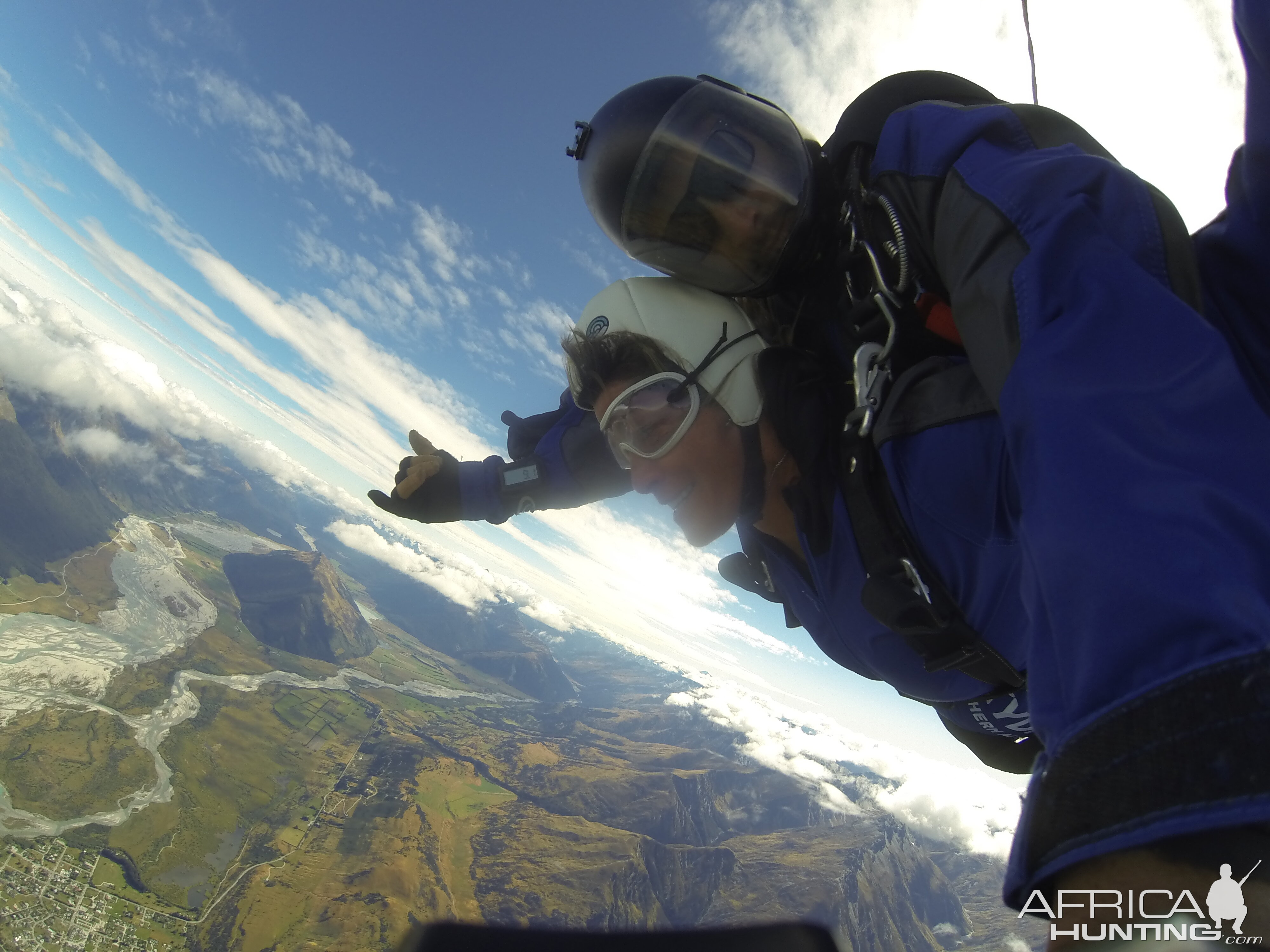 Sky Diving over the Southern Alps out of Queenstown New Zealand