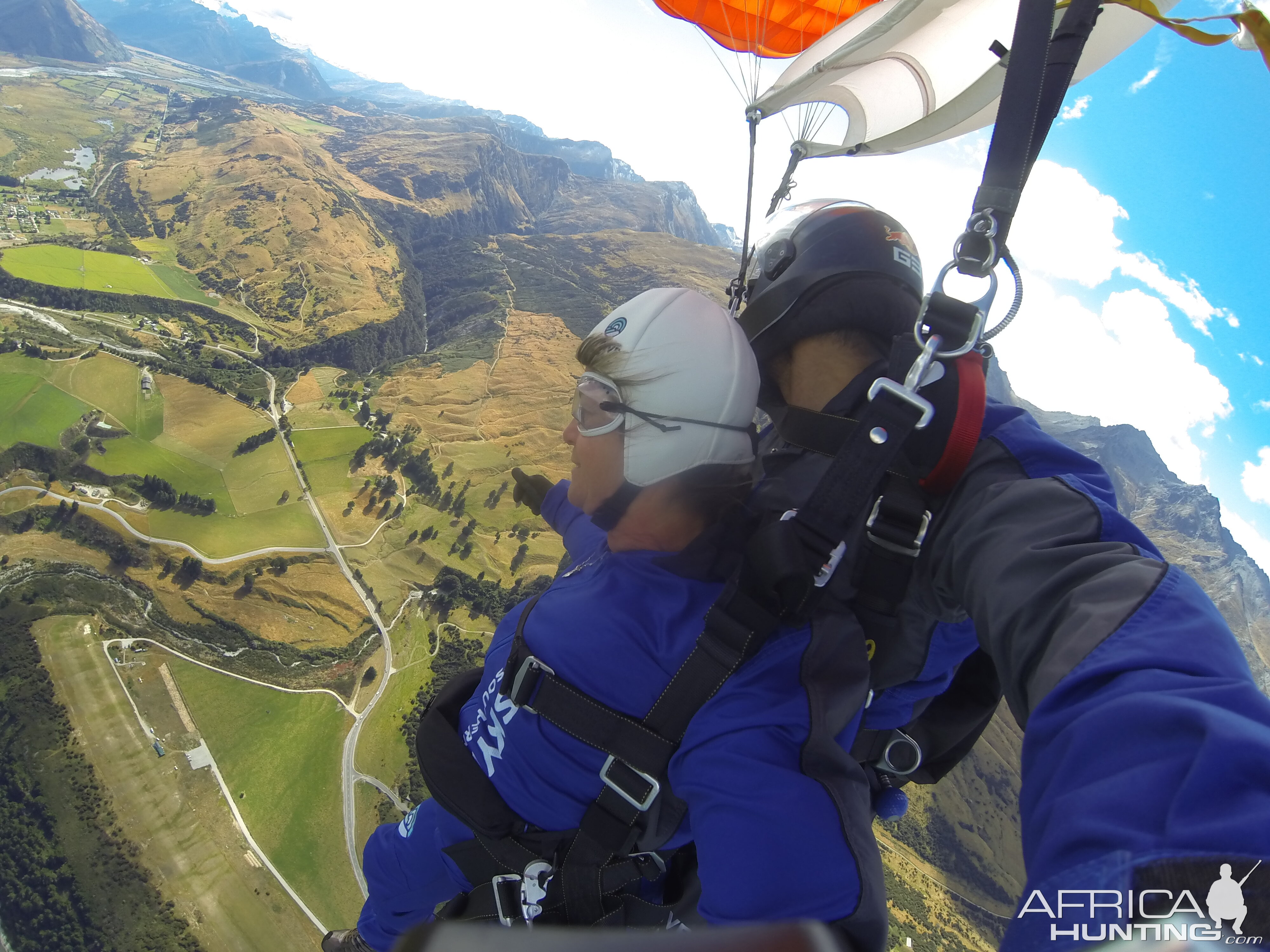 Sky Diving over the Southern Alps out of Queenstown New Zealand