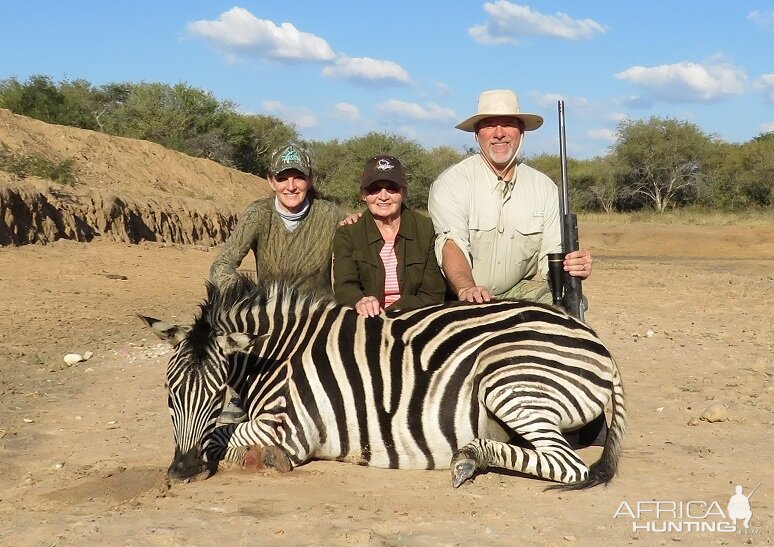 South Africa Hunting Burchell's Plain Zebra