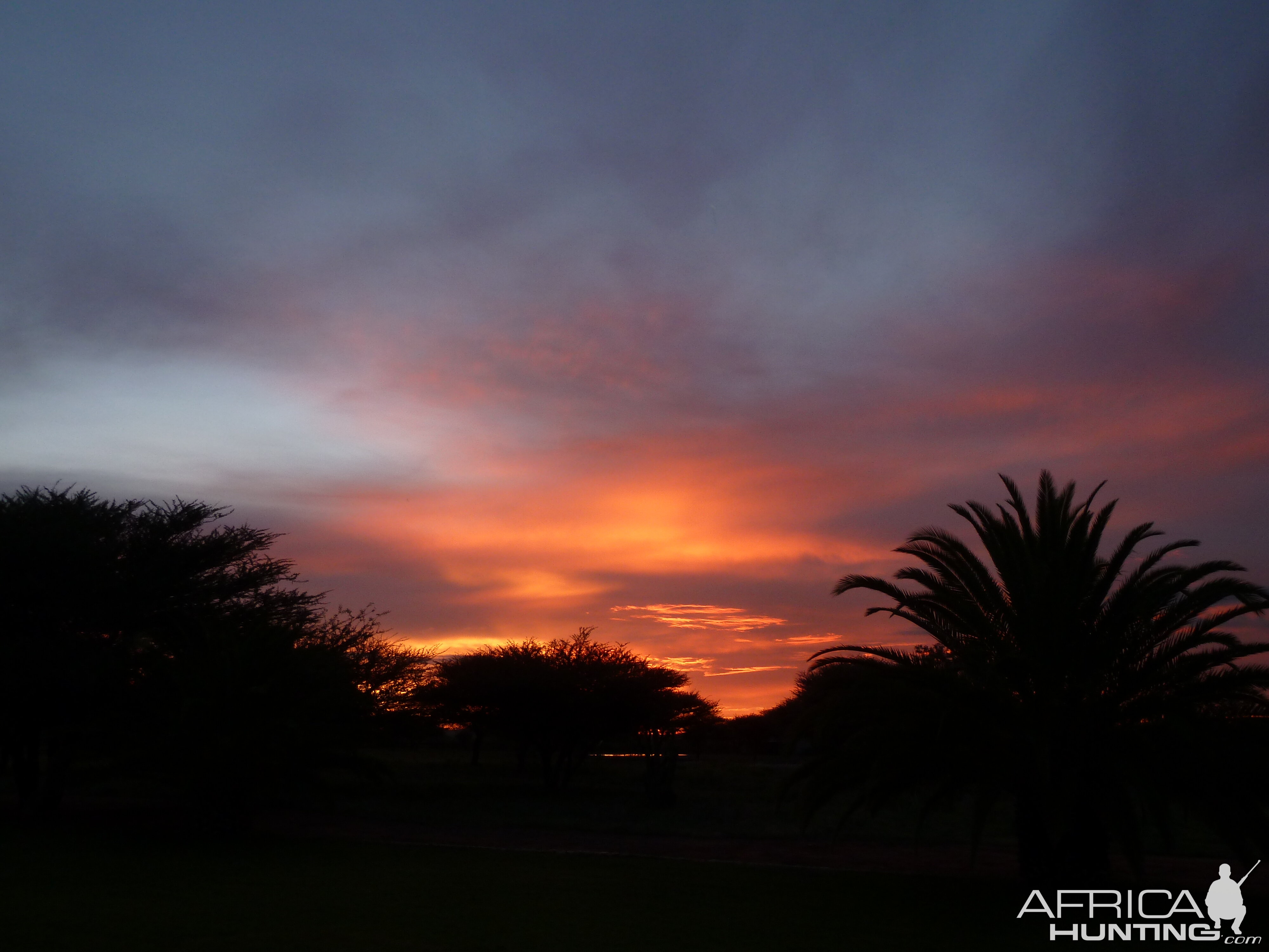 Sunset at Ozondjahe Hunting Safaris in Namibia