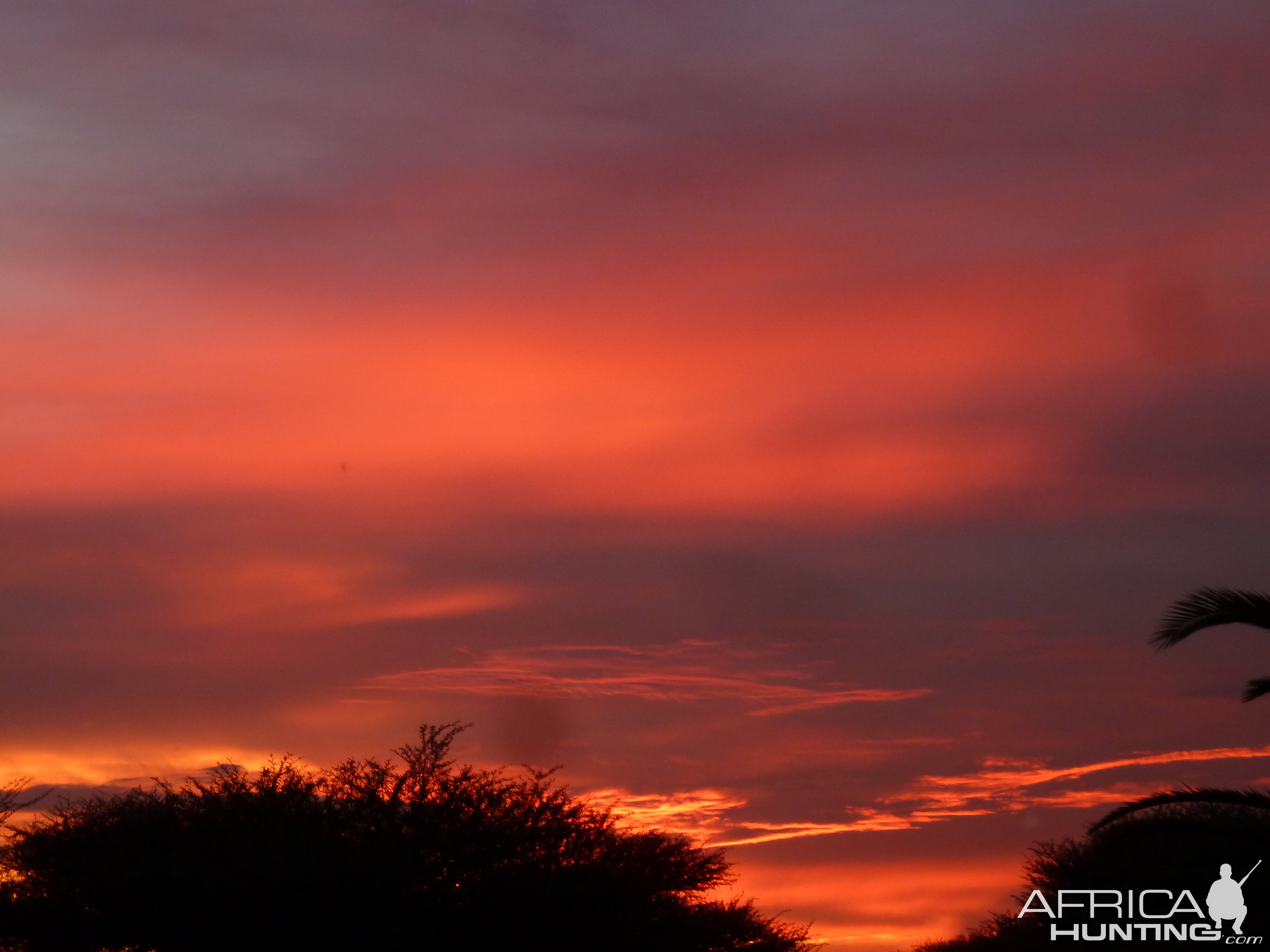 Sunset at Ozondjahe Hunting Safaris in Namibia