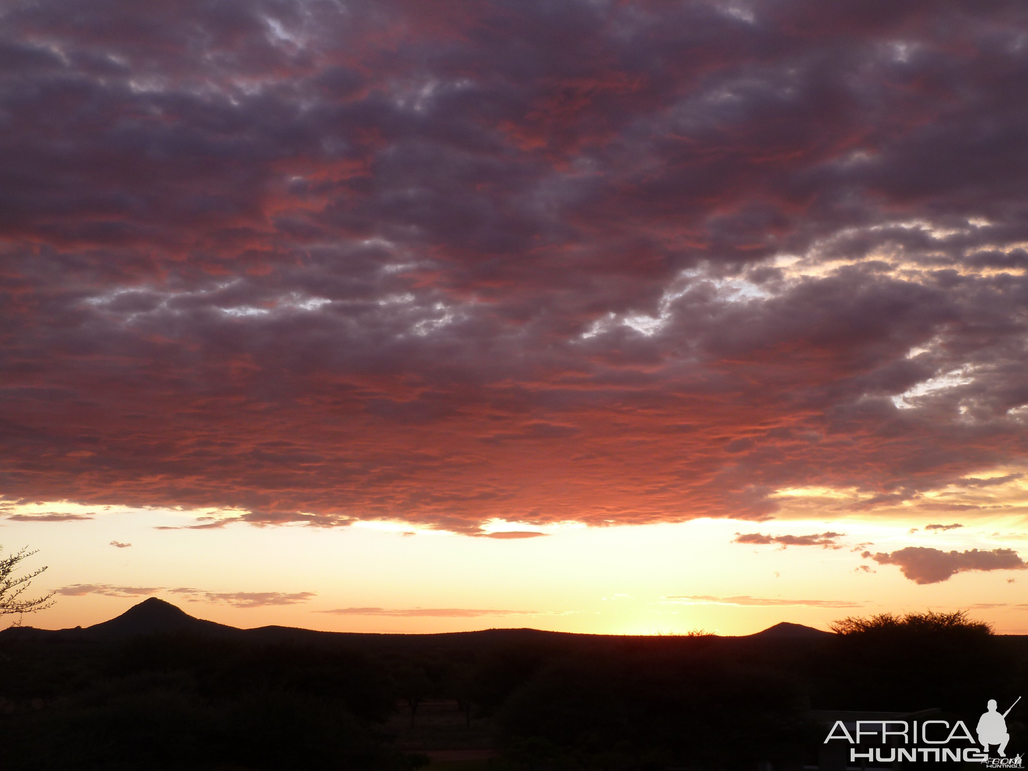 Sunset at Ozondjahe Hunting Safaris in Namibia