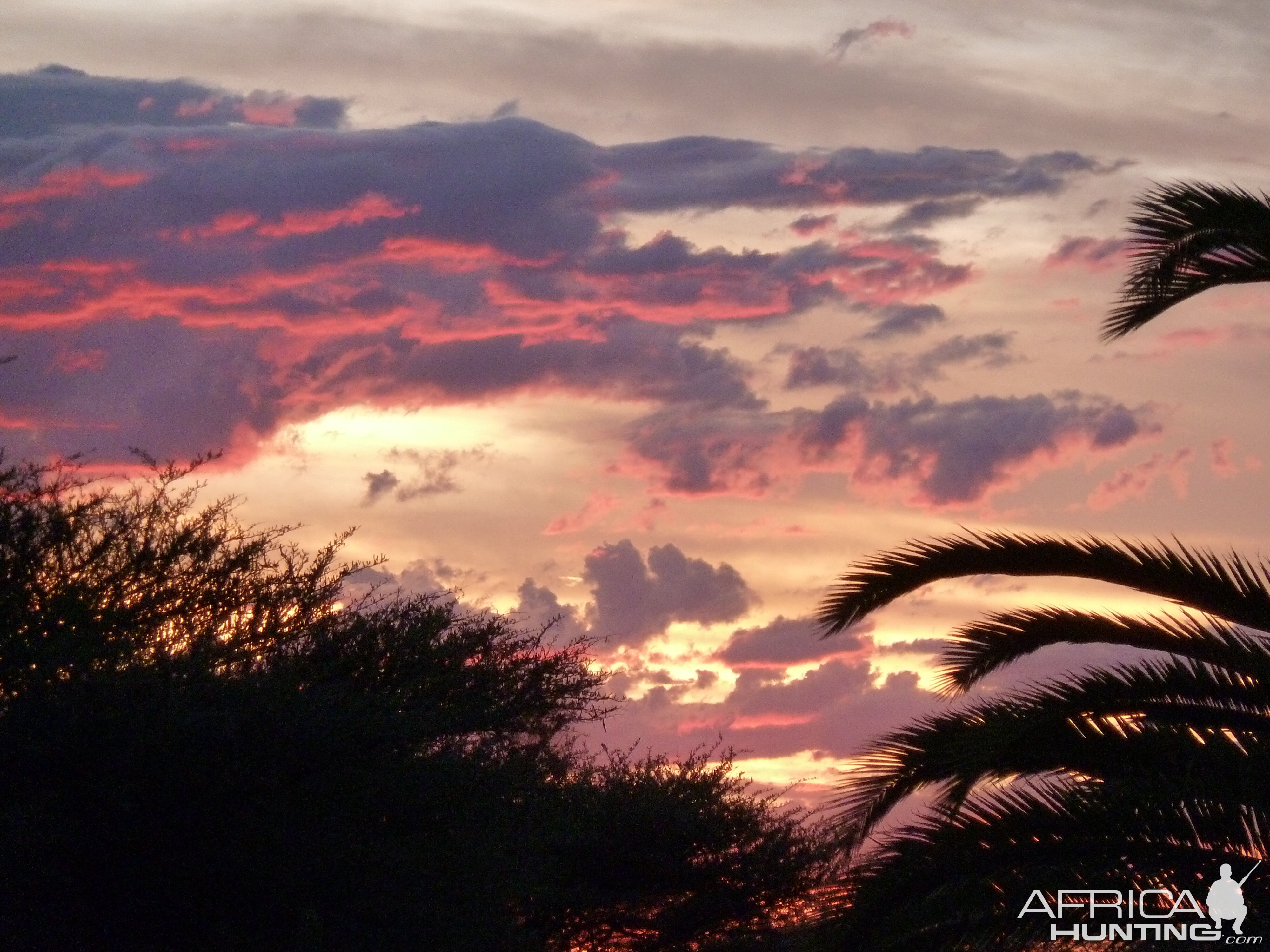 Sunset at Ozondjahe Hunting Safaris in Namibia