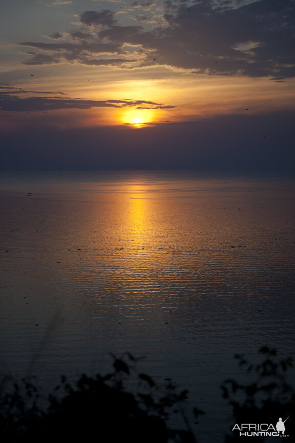 Sunset on Lake Albert Uganda