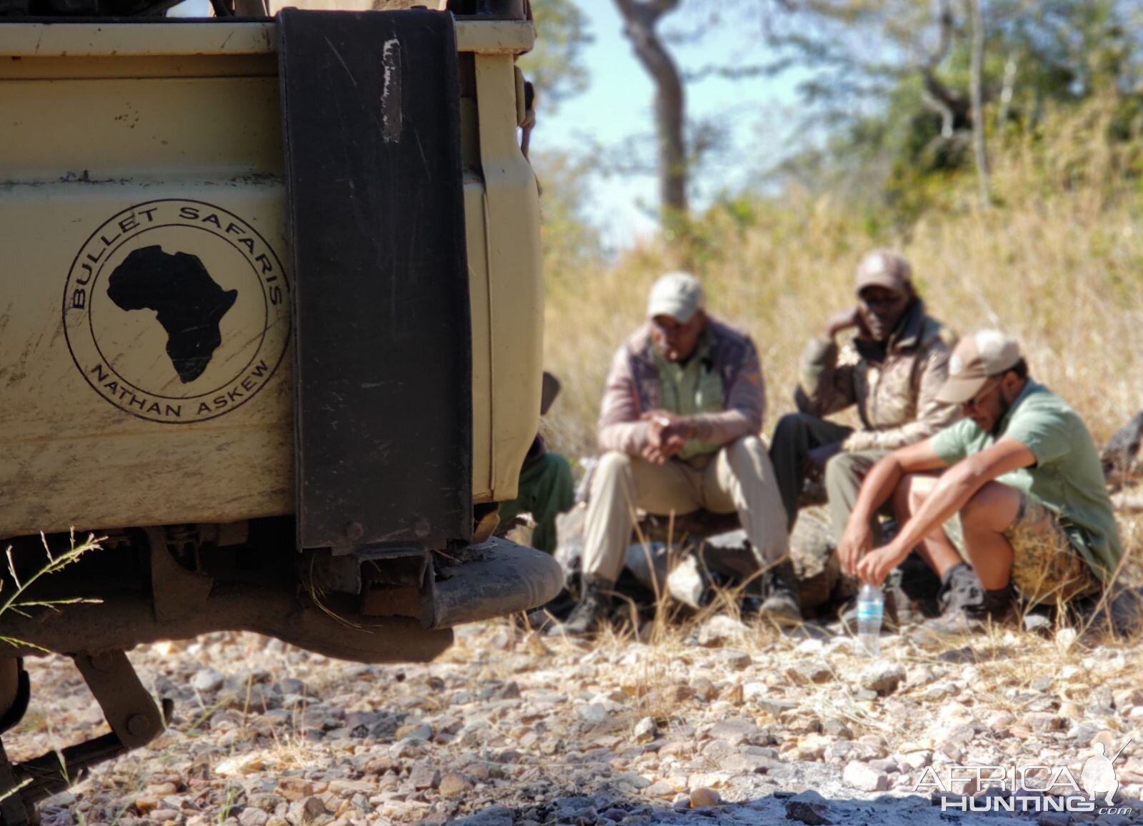 Taking a break in a river bed in the middle of no where Tanzania