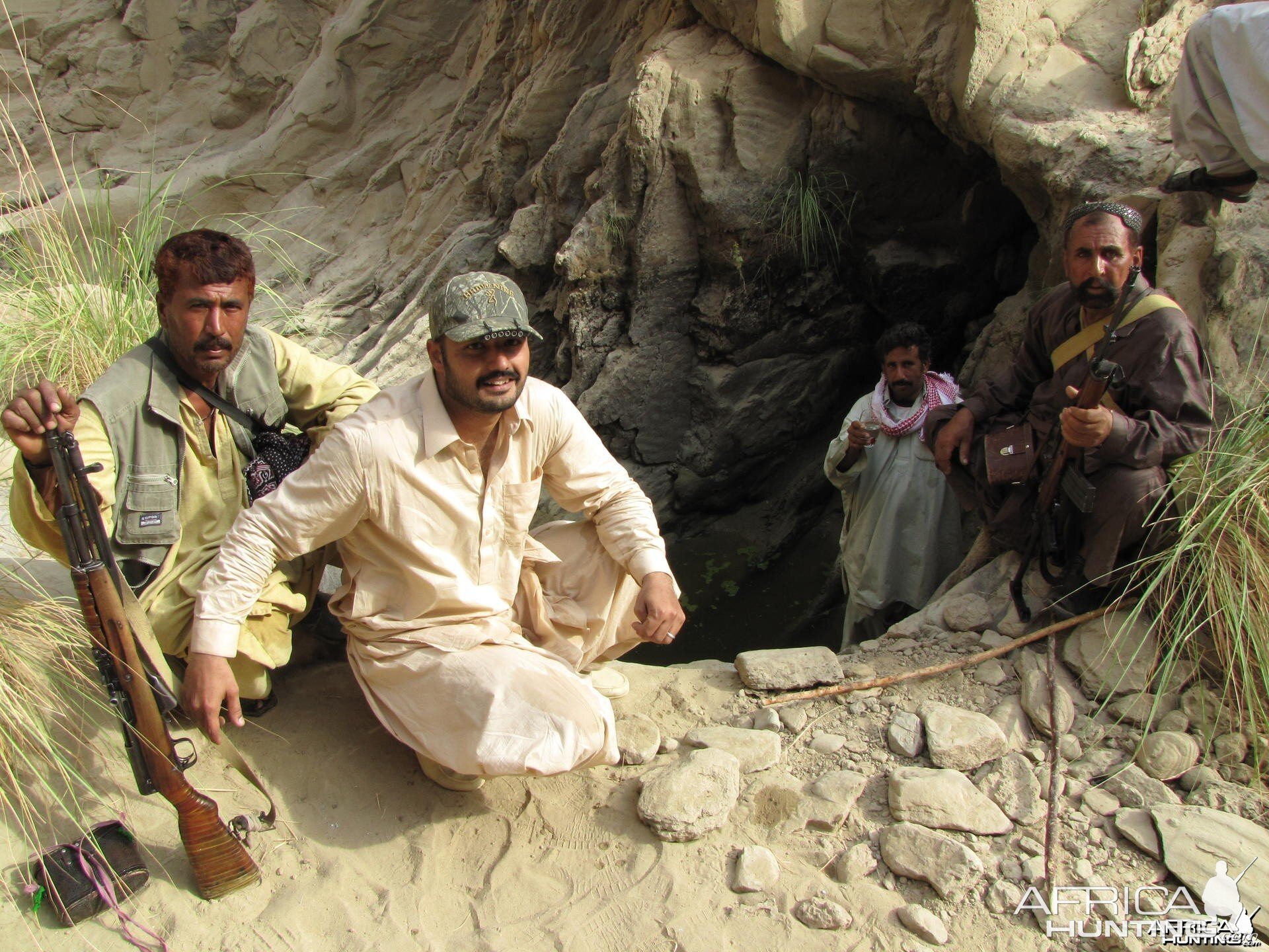 The only drinking water available in Ibex hunt Pakistan