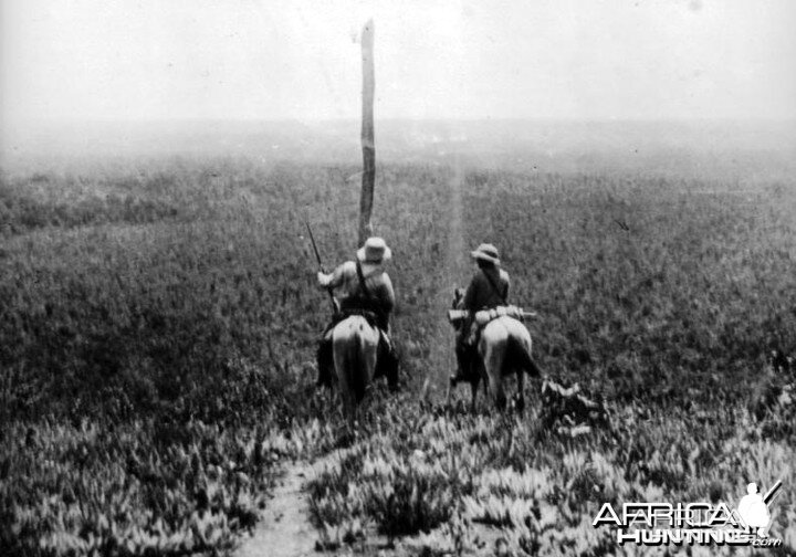 Theodore Roosevelt and Kermit Roosevelt on the Kapiti plains