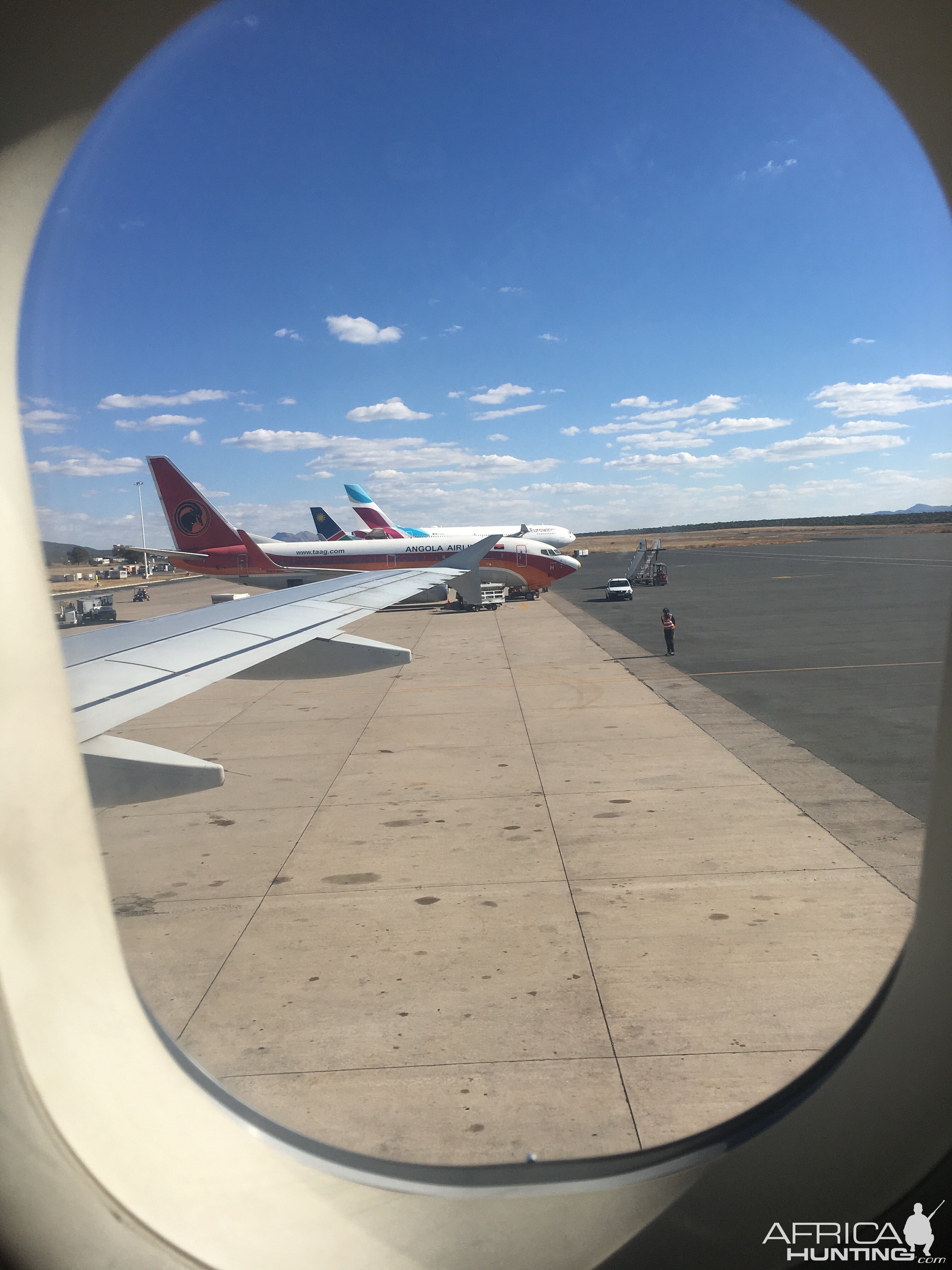 View from Plane Hosea Kutako Airport Namibia