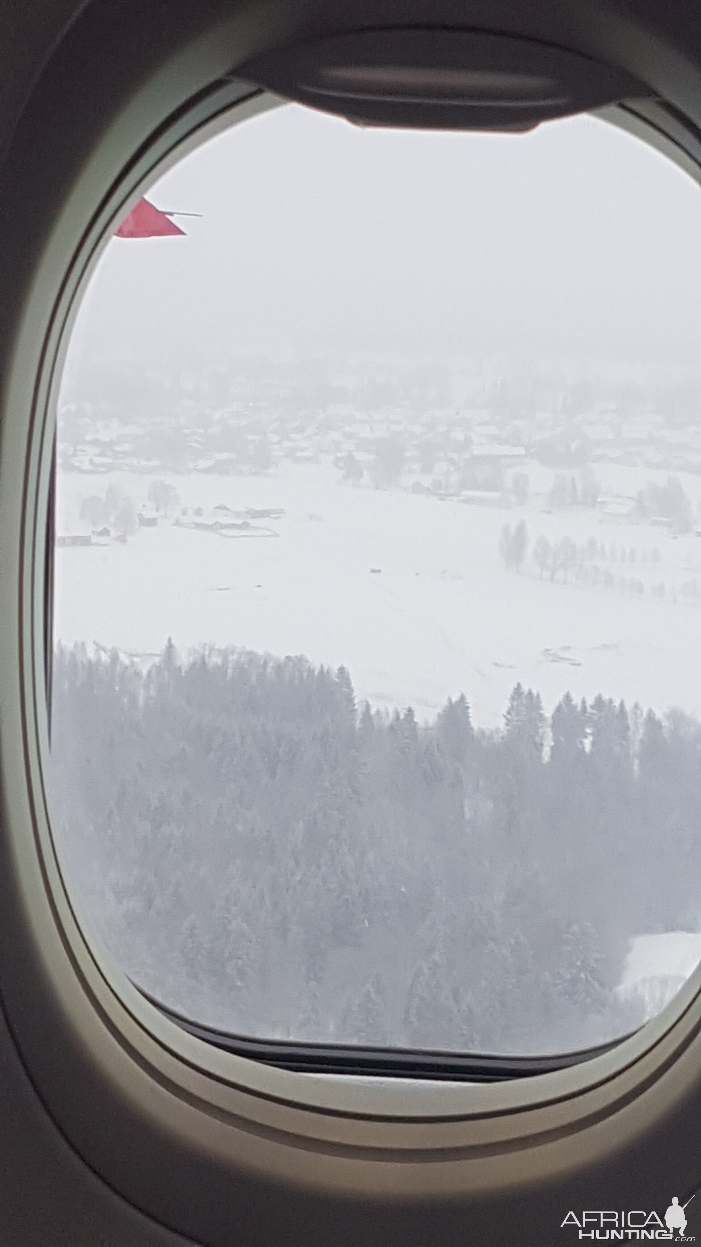 View from plane window