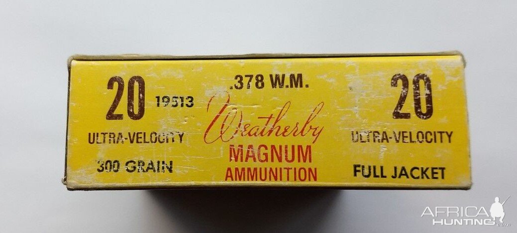 Vintage .378 Weatherby Ammunition