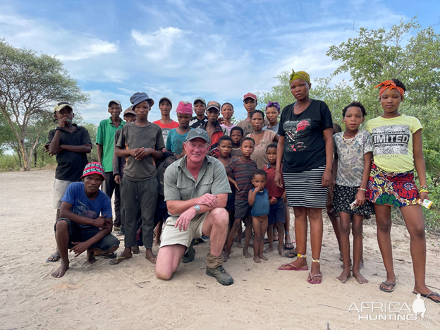 Visiting the local communities in Namibia