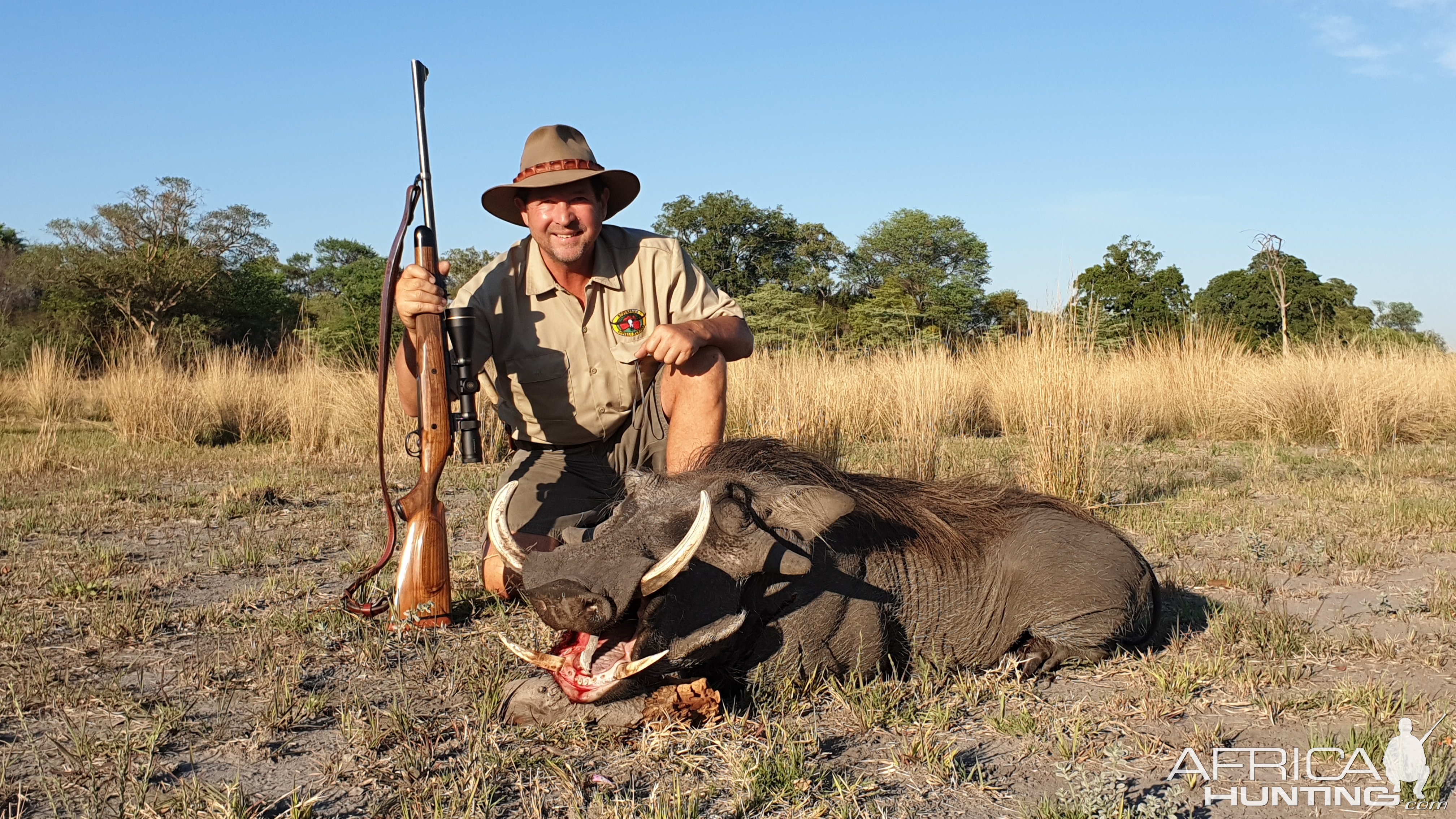 Warthog Hunt Caprivi Namibia