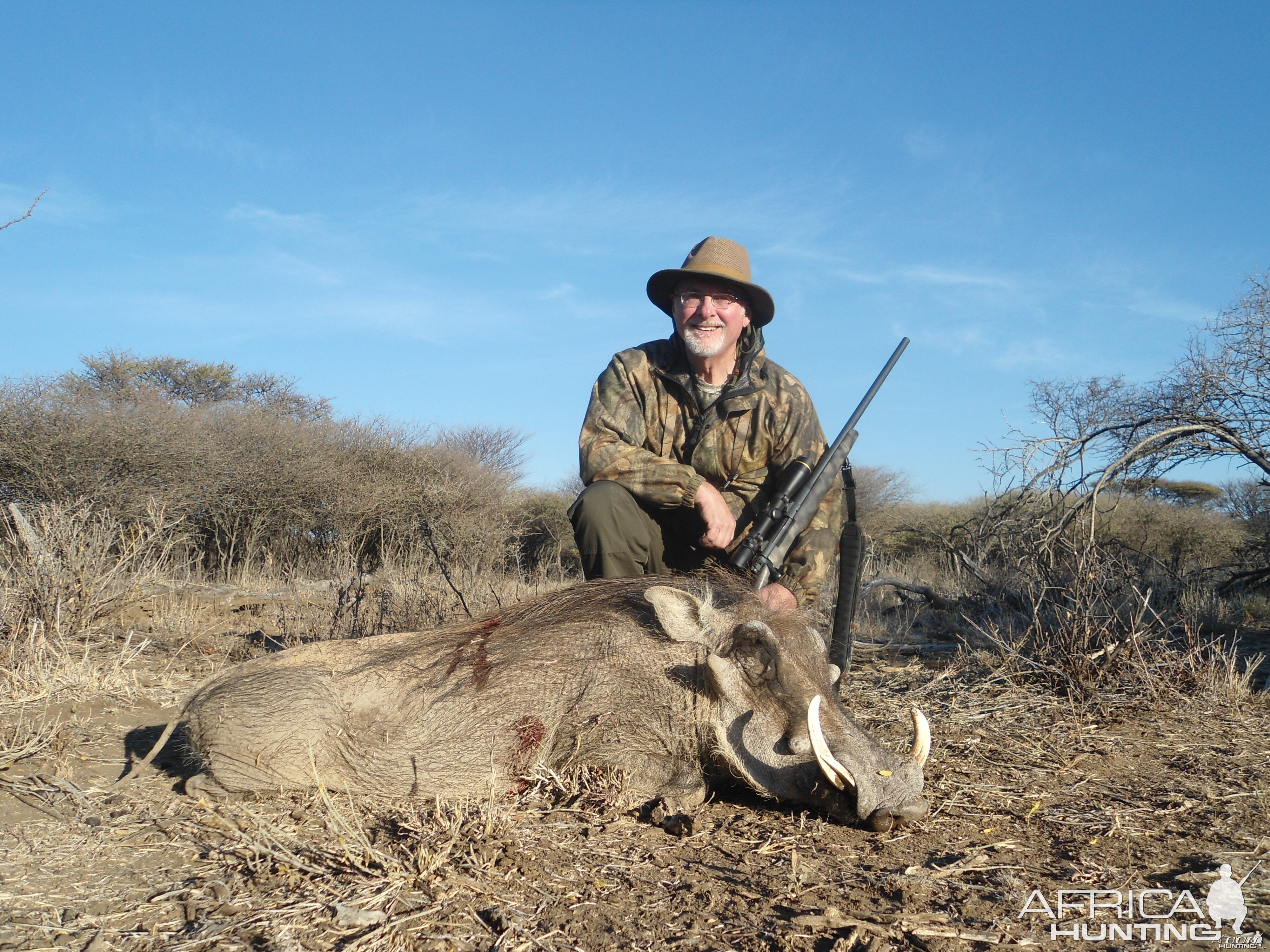 Warthog hunted with Ozondjahe Hunting Safaris in Namibia