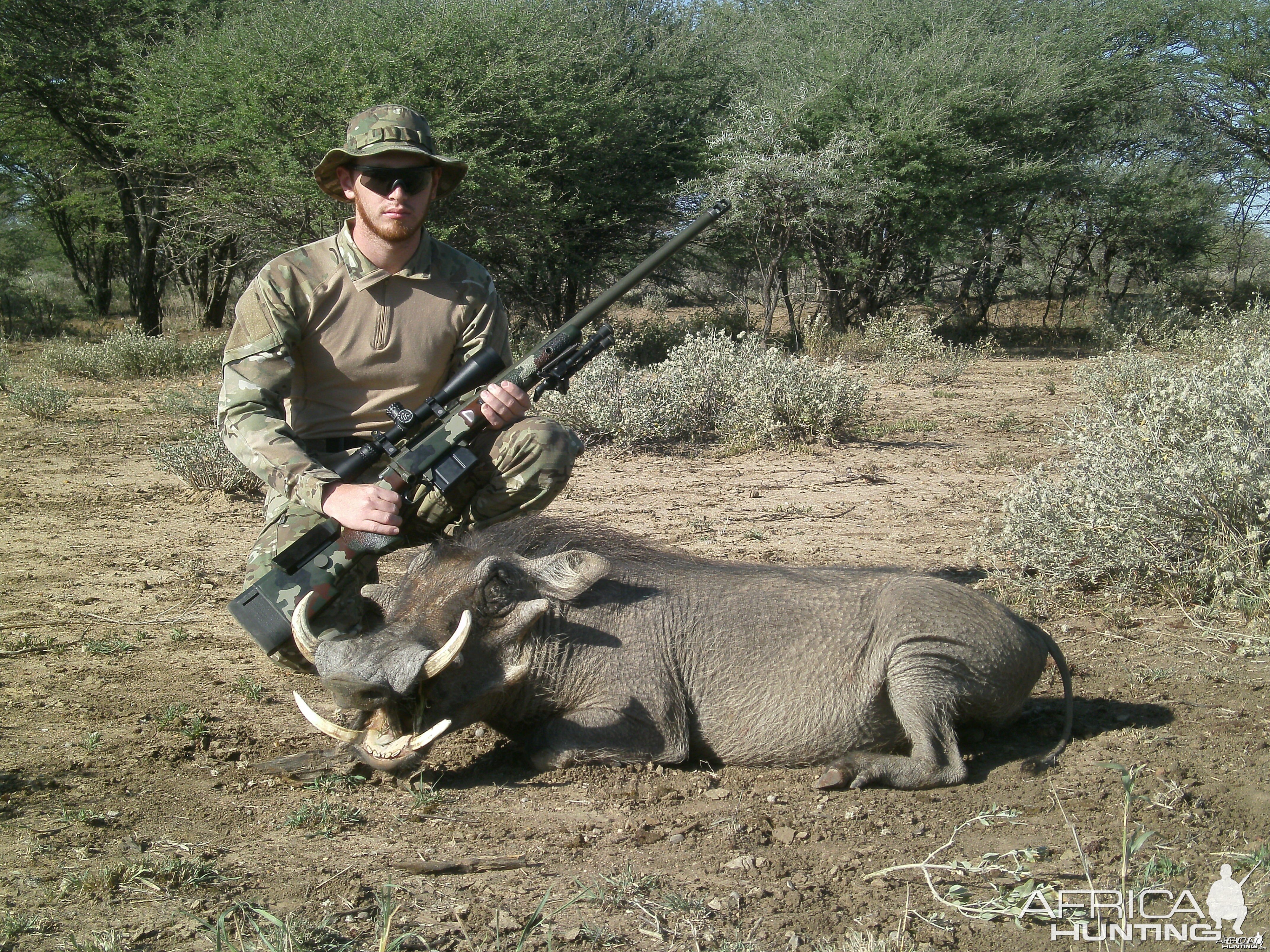 Warthog hunted with Ozondjahe Hunting Safaris in Namibia