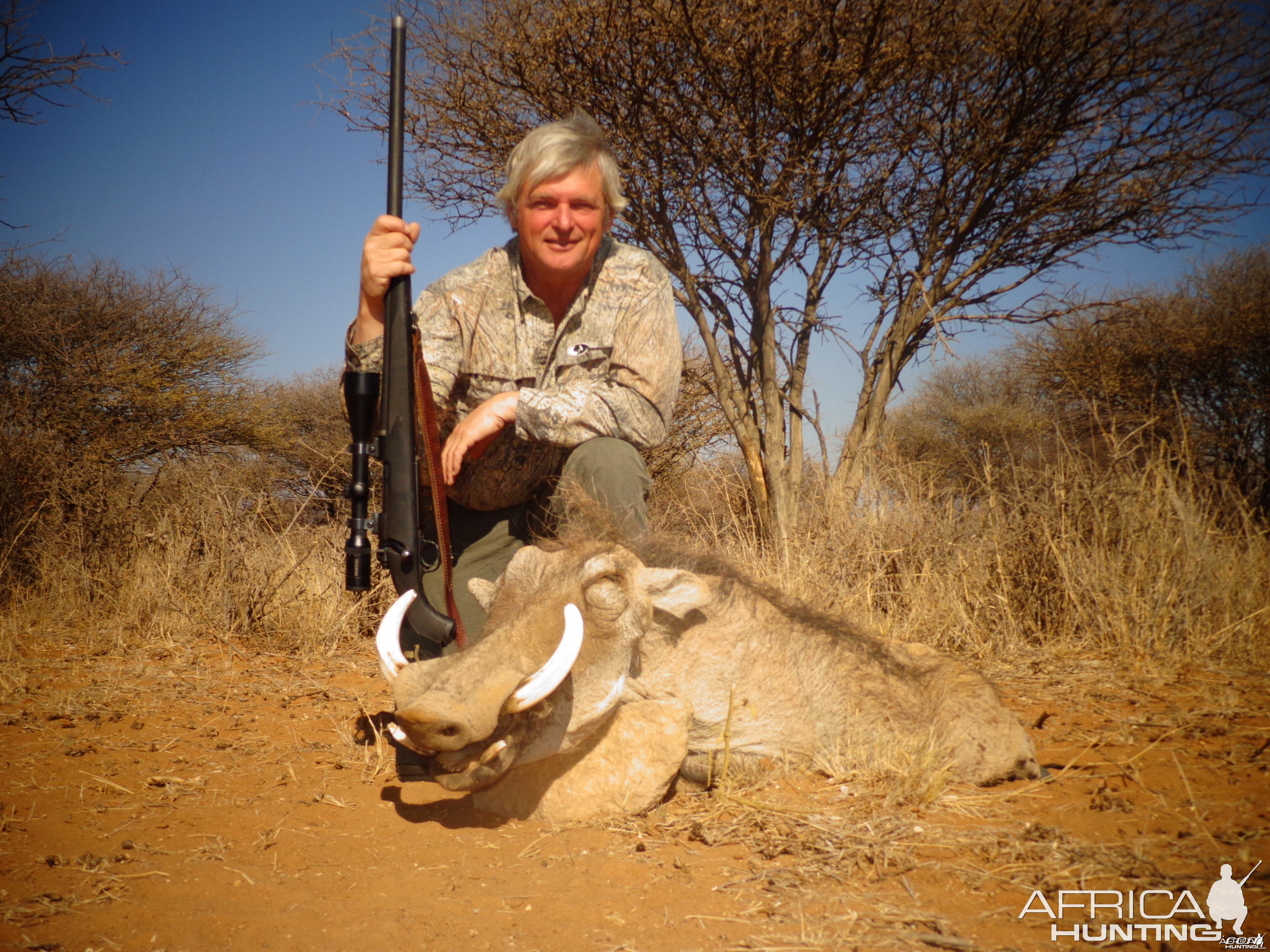 Warthog hunted with Ozondjahe Hunting Safaris in Namibia