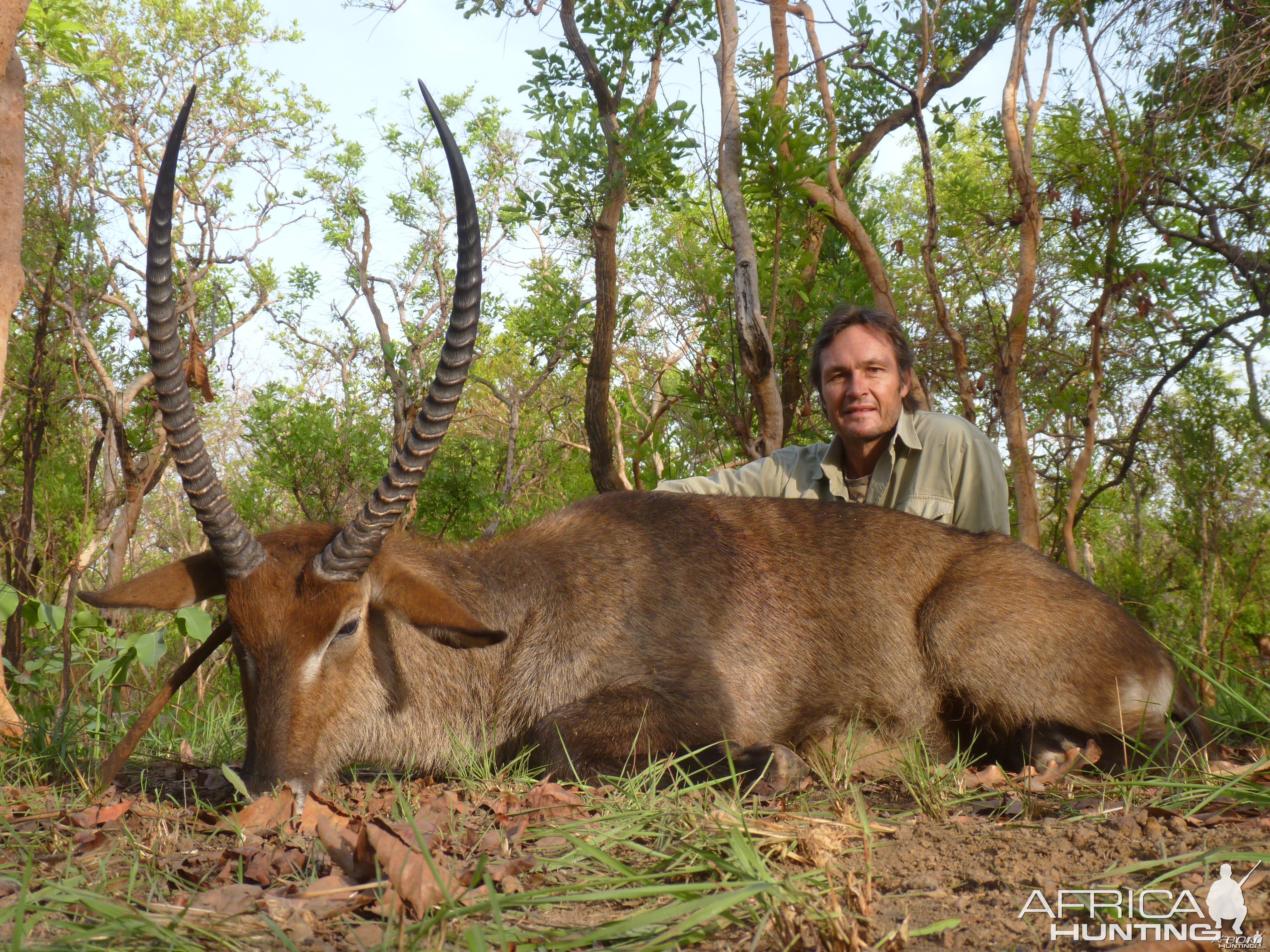 Waterbuck hunted in Central African Republic with CAWA