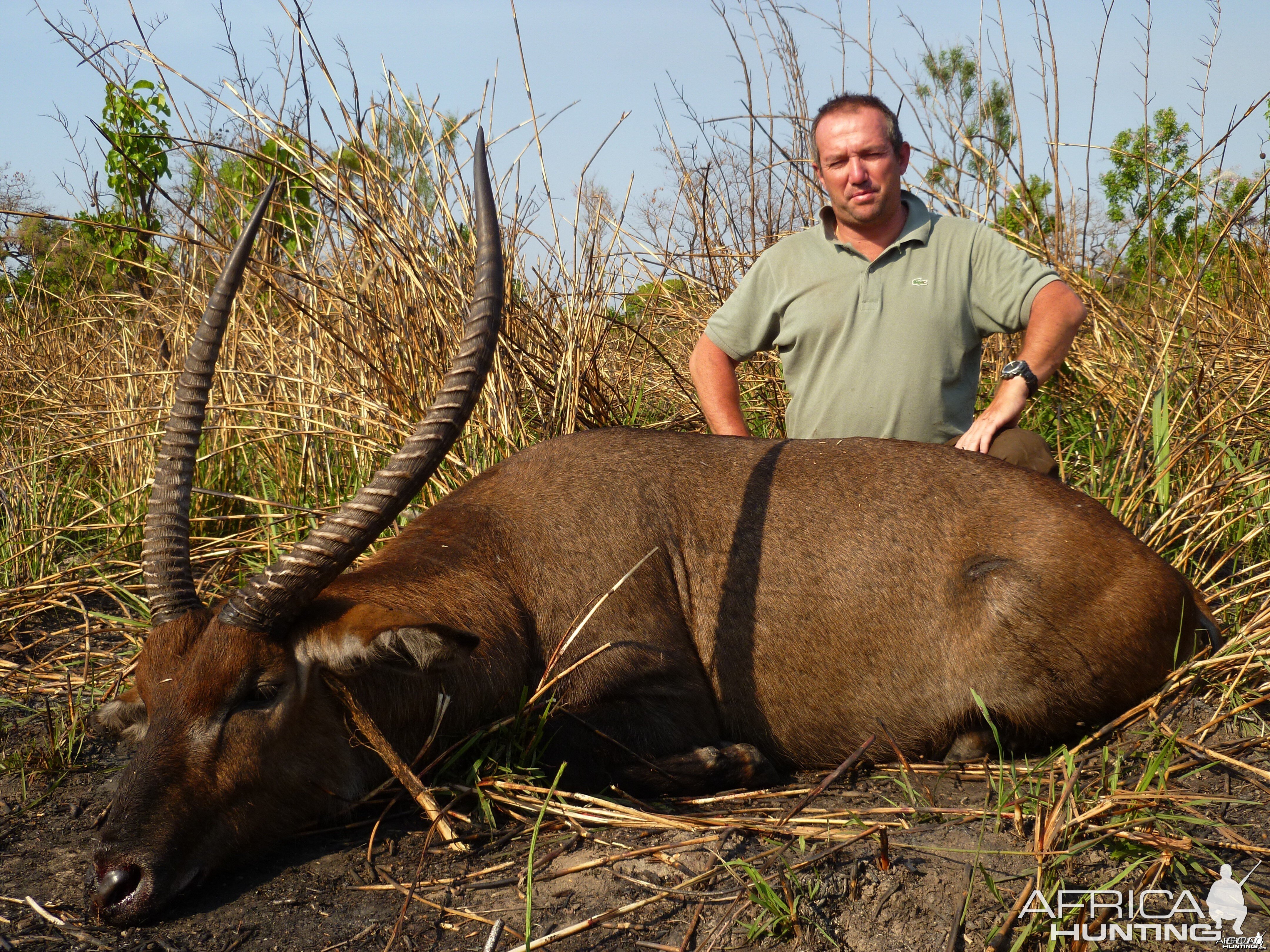 Waterbuck hunted in Central African Republic with CAWA