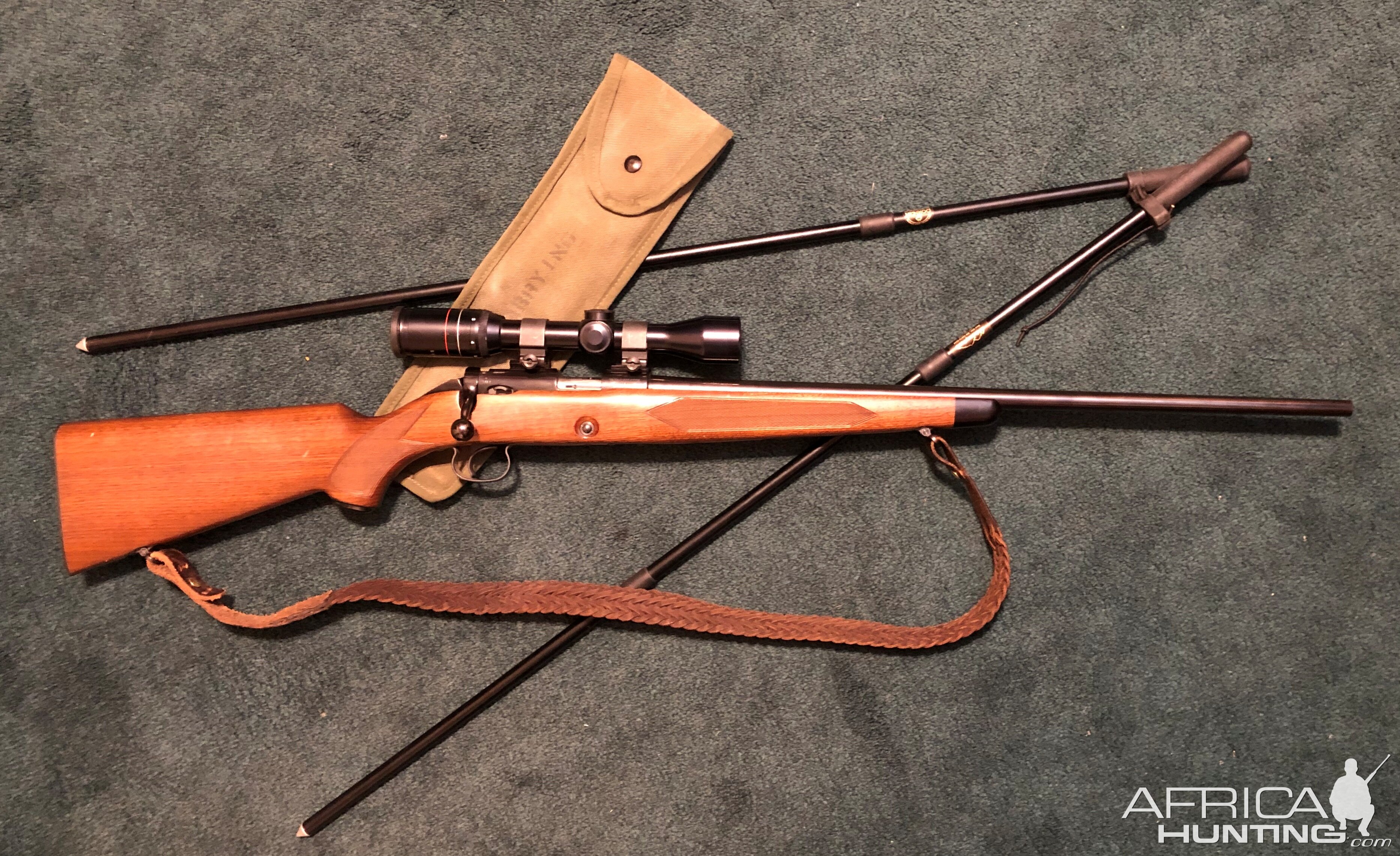 Winchester M52 Rifle & Shooting Sticks
